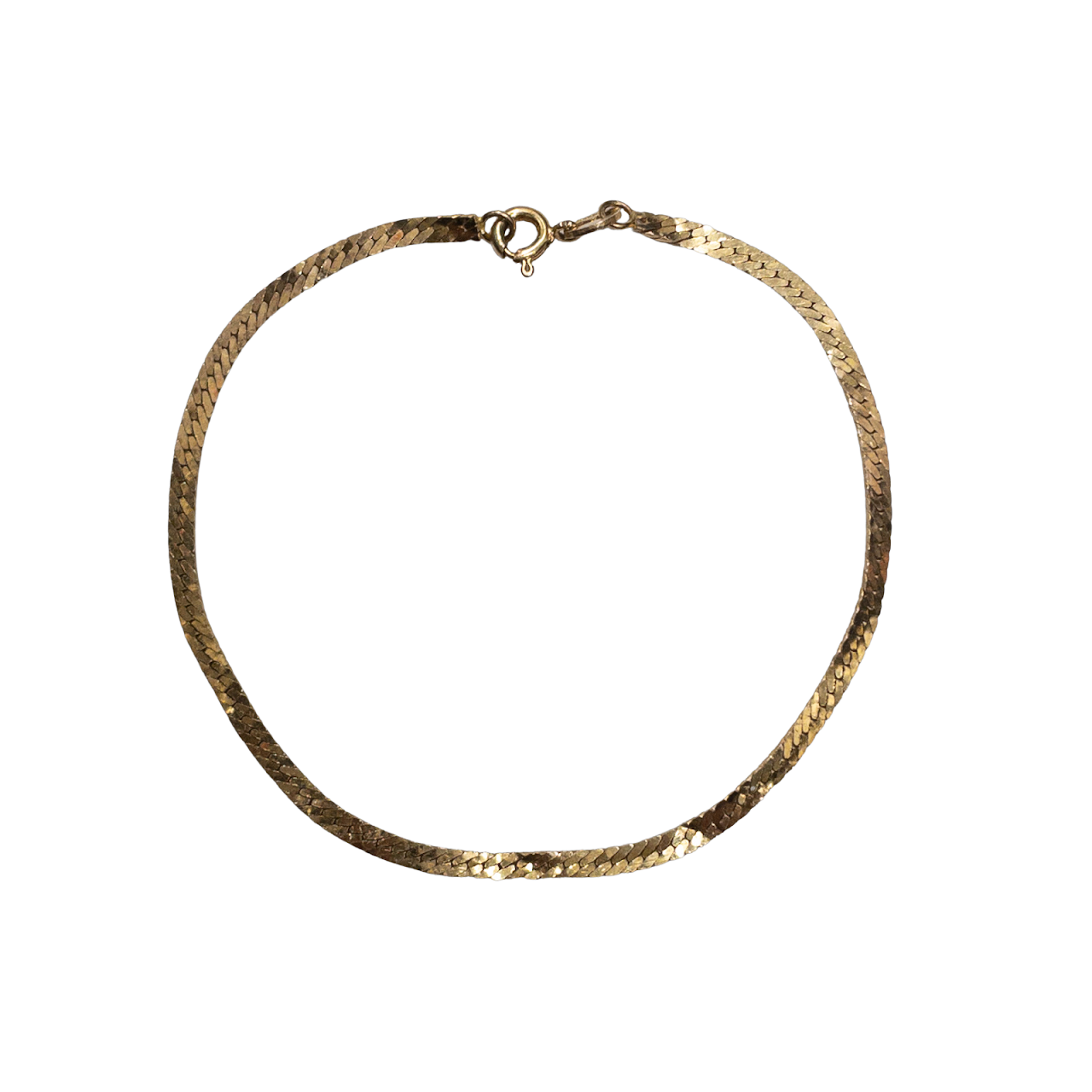 14K Gold Herringbone DAMAGED Bracelet