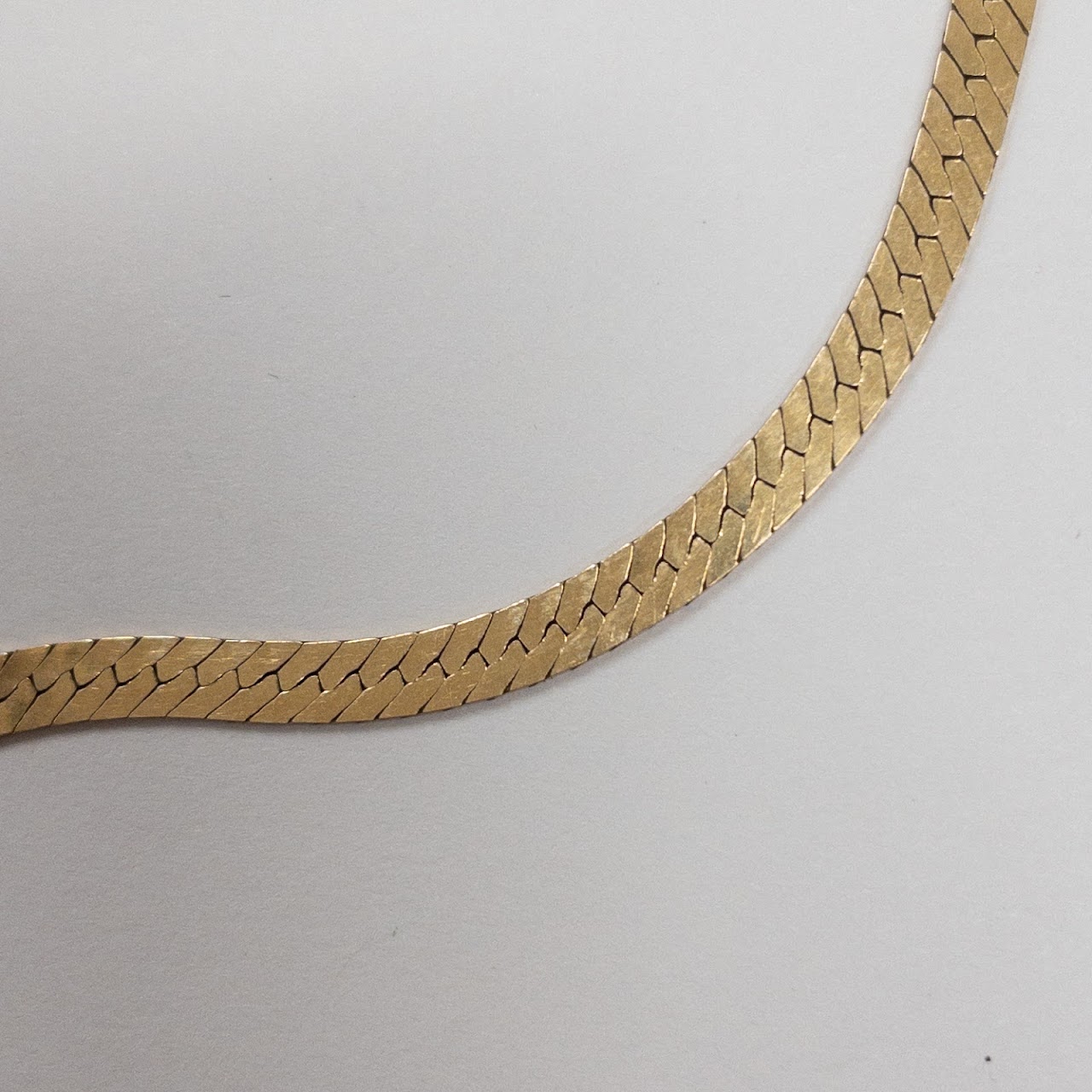 14K Gold Herringbone Necklace