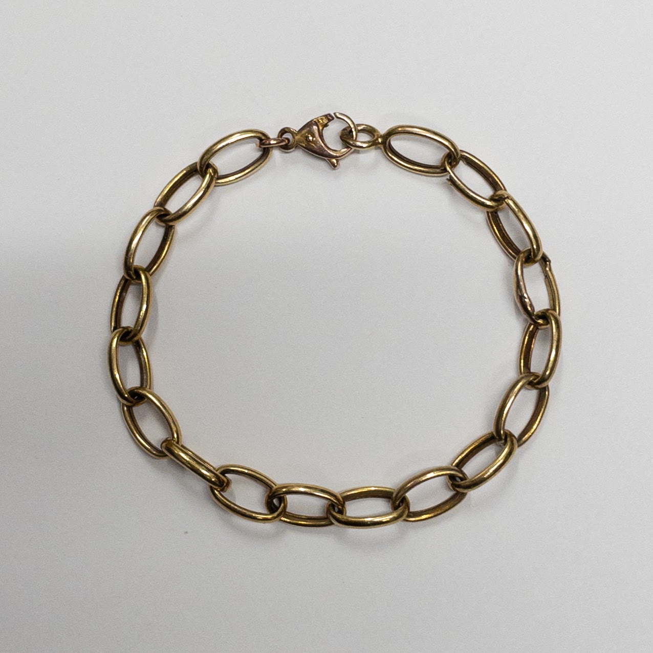 9K Gold Oval Link Bracelet