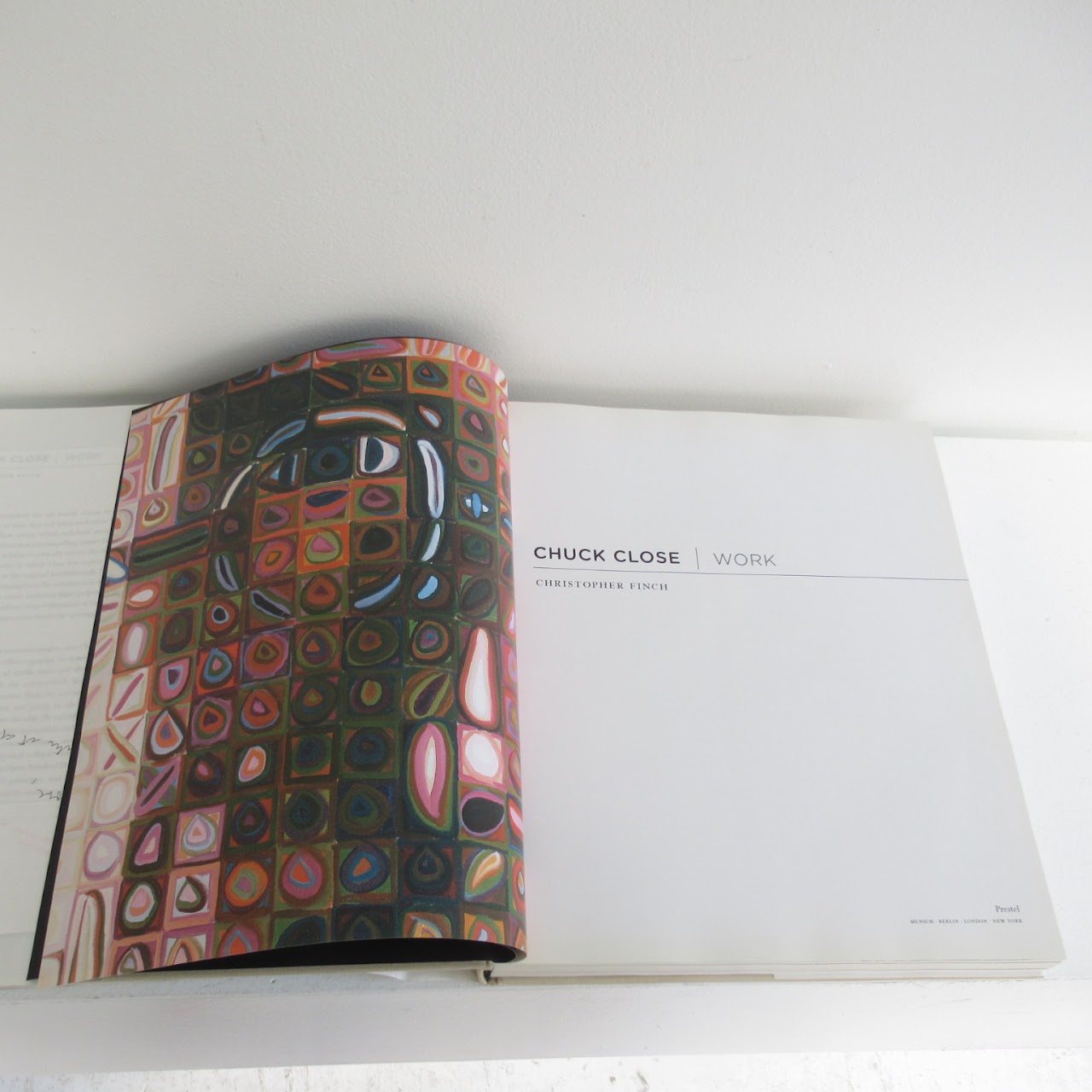 Chuck Close Work, Christopher Finch Signed Art Book