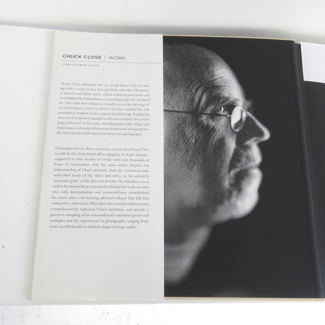 Chuck Close Work, Christopher Finch Signed Art Book