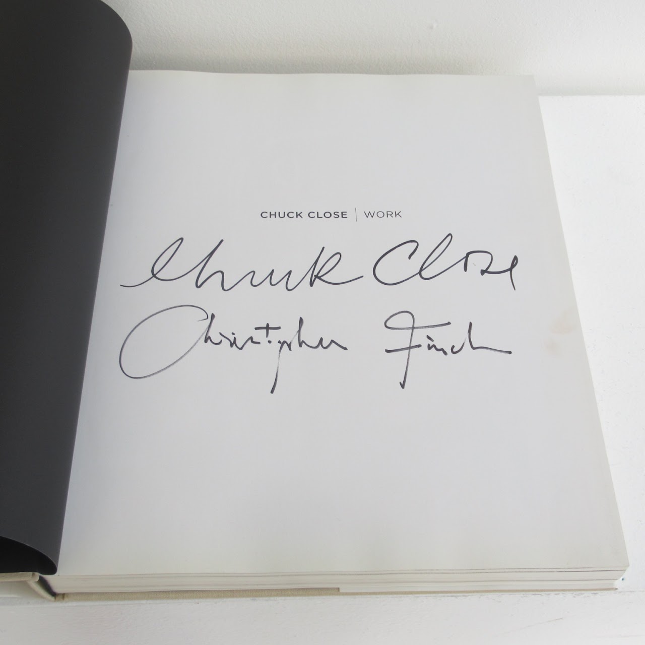 Chuck Close Work, Christopher Finch Signed Art Book