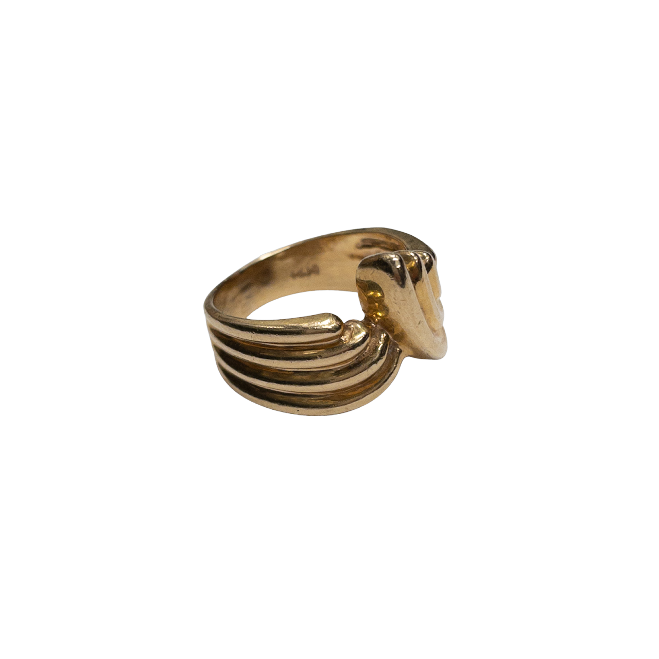 14K Gold Swirl Ring