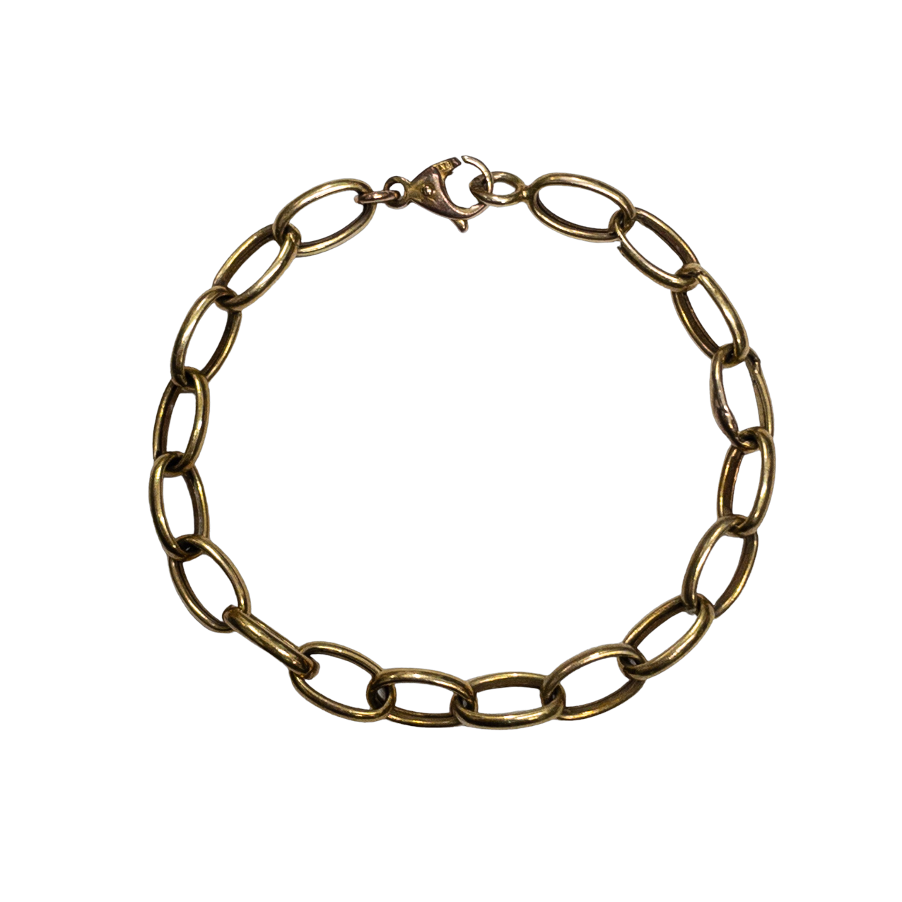 9K Gold Oval Link Bracelet