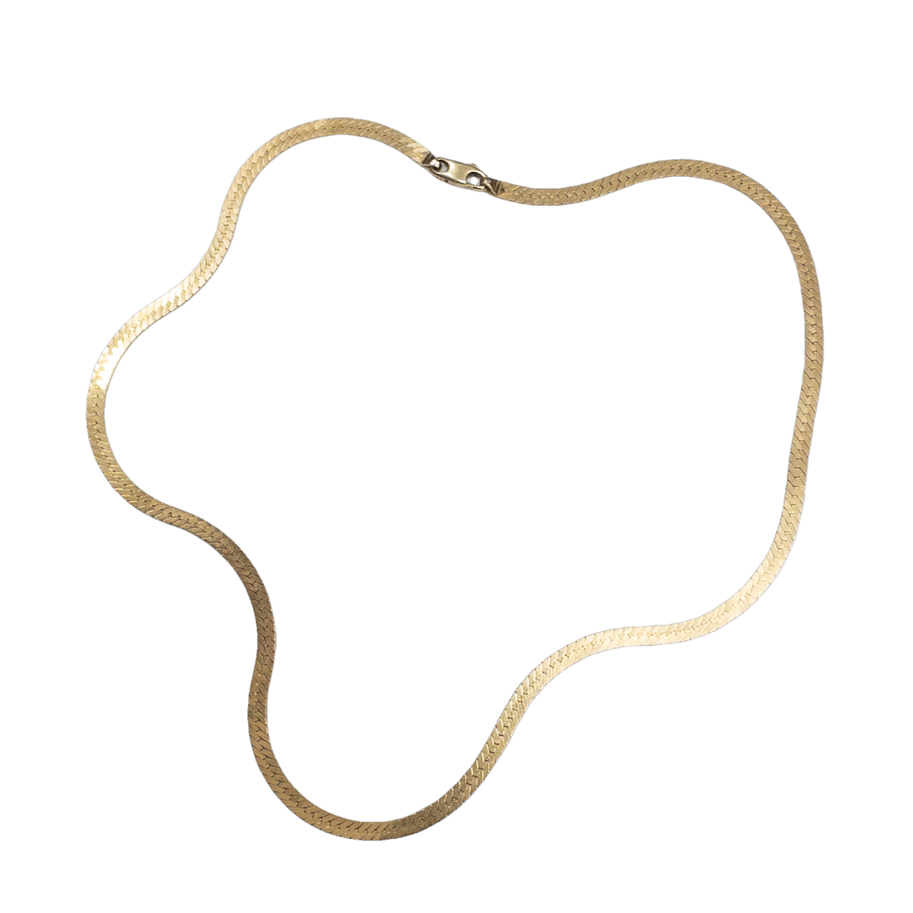 14K Gold Herringbone Necklace