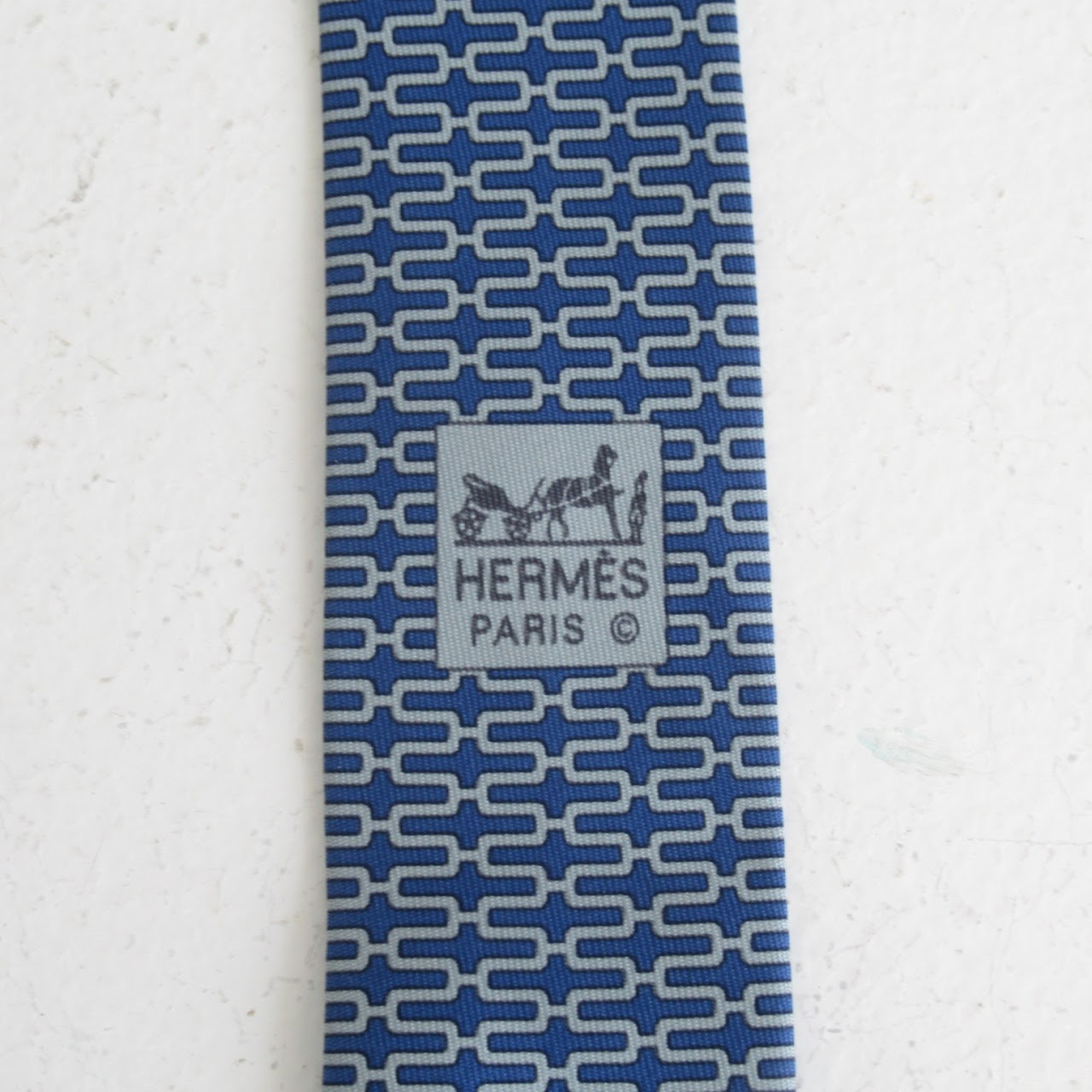 Hermès Link Pattern Tie