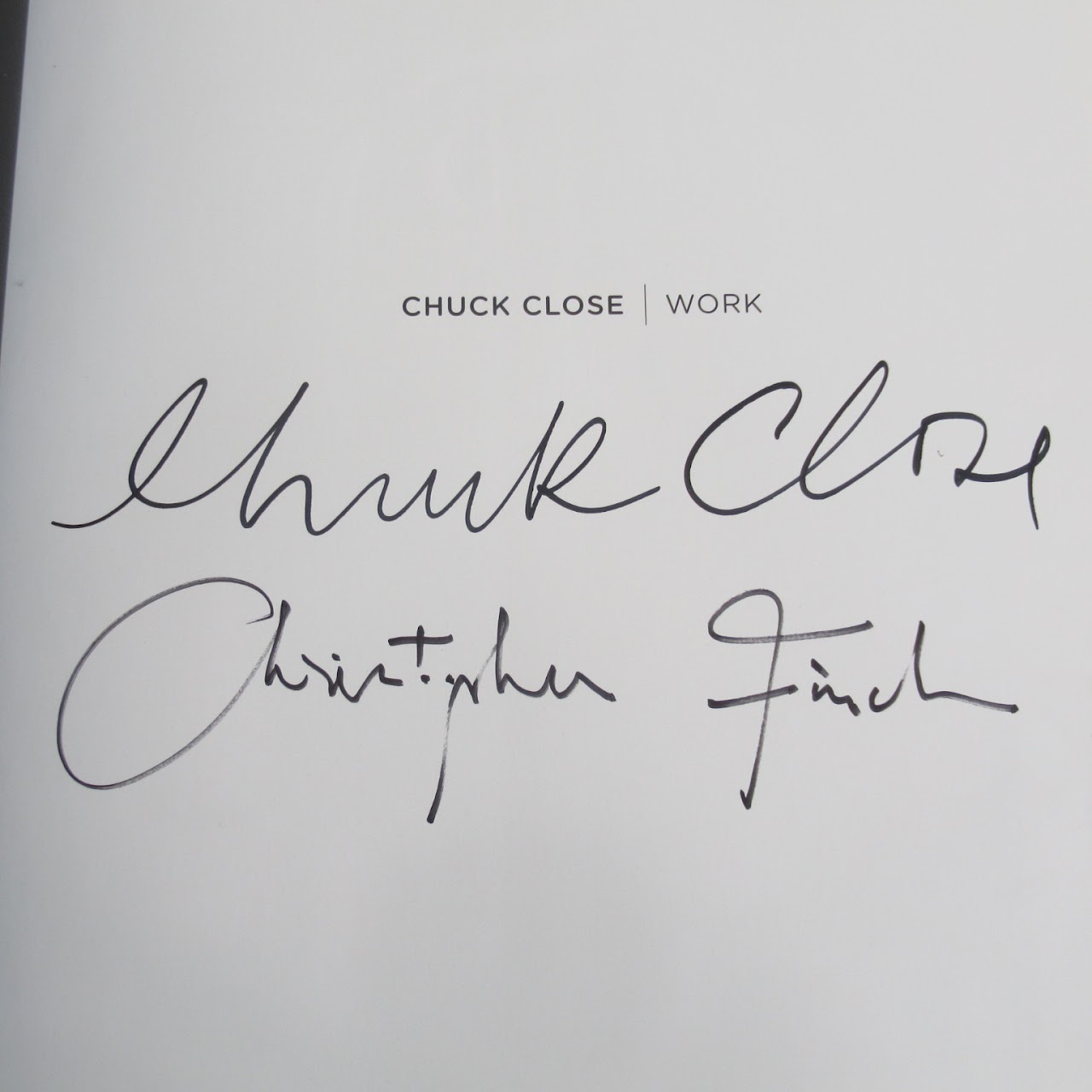 Chuck Close Work, Christopher Finch Signed Art Book