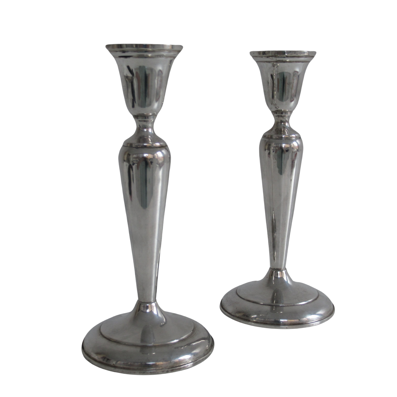 Cartier Sterling Silver Weighted Candlesticks