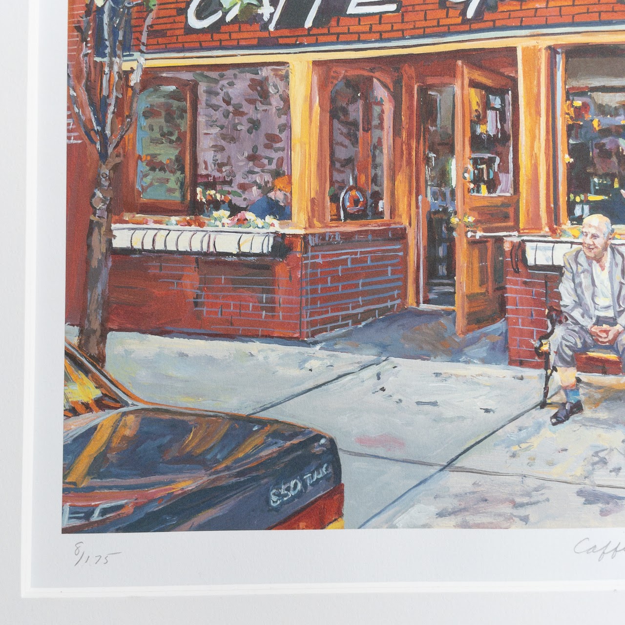 Rhoda Ross  'Caffe Graffiti' Signed Lithograph