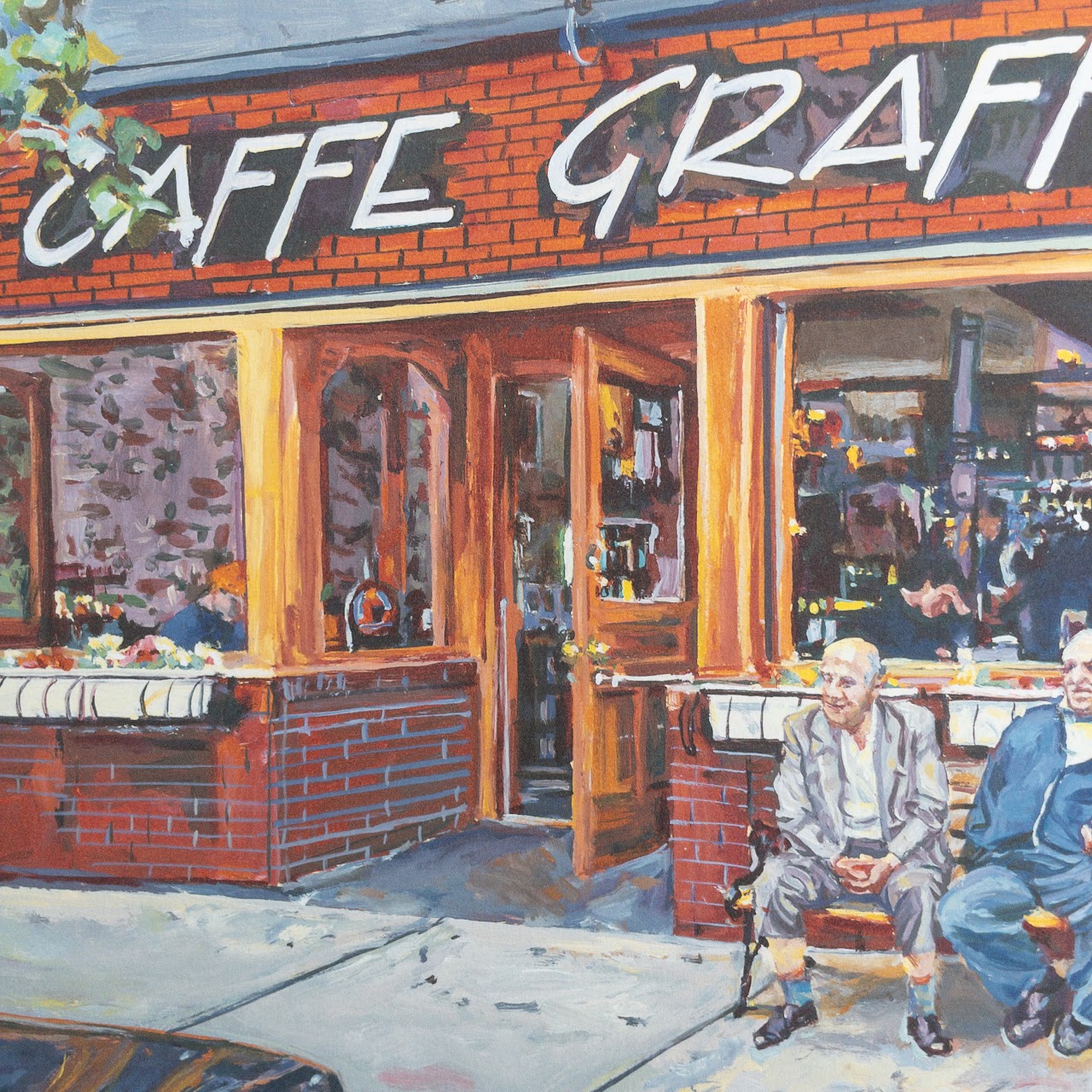 Rhoda Ross  'Caffe Graffiti' Signed Lithograph