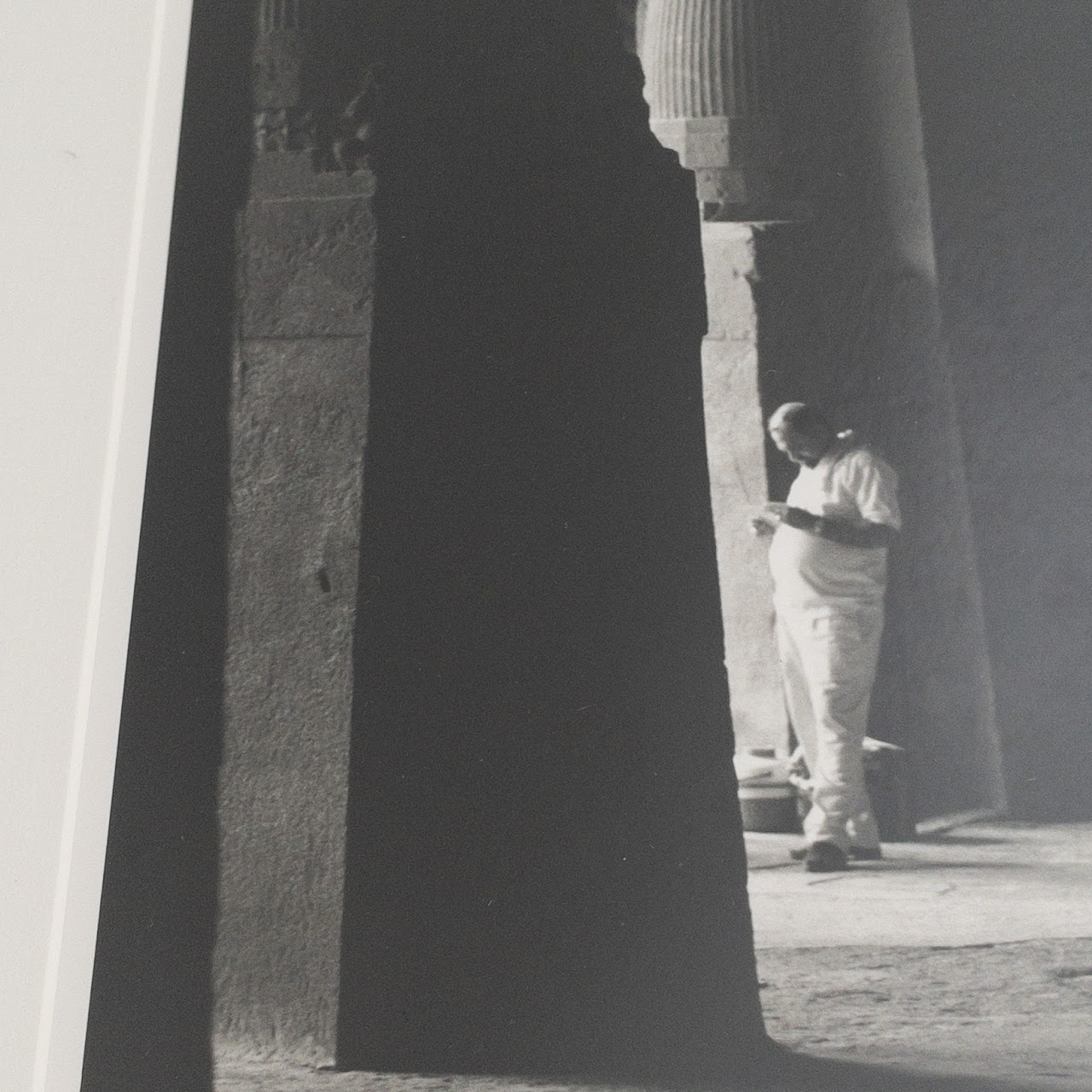 Man in Columns Photo Print