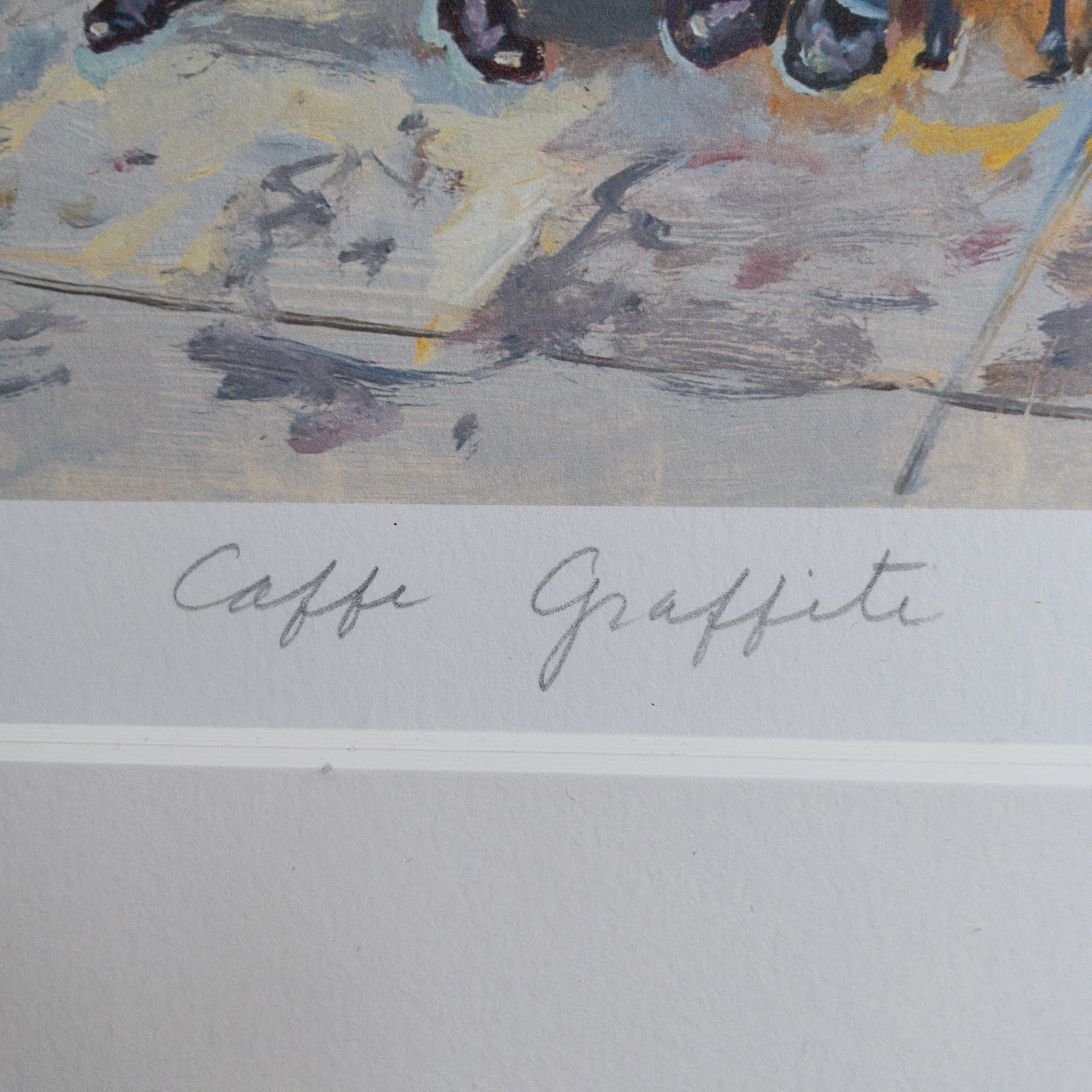 Rhoda Ross  'Caffe Graffiti' Signed Lithograph