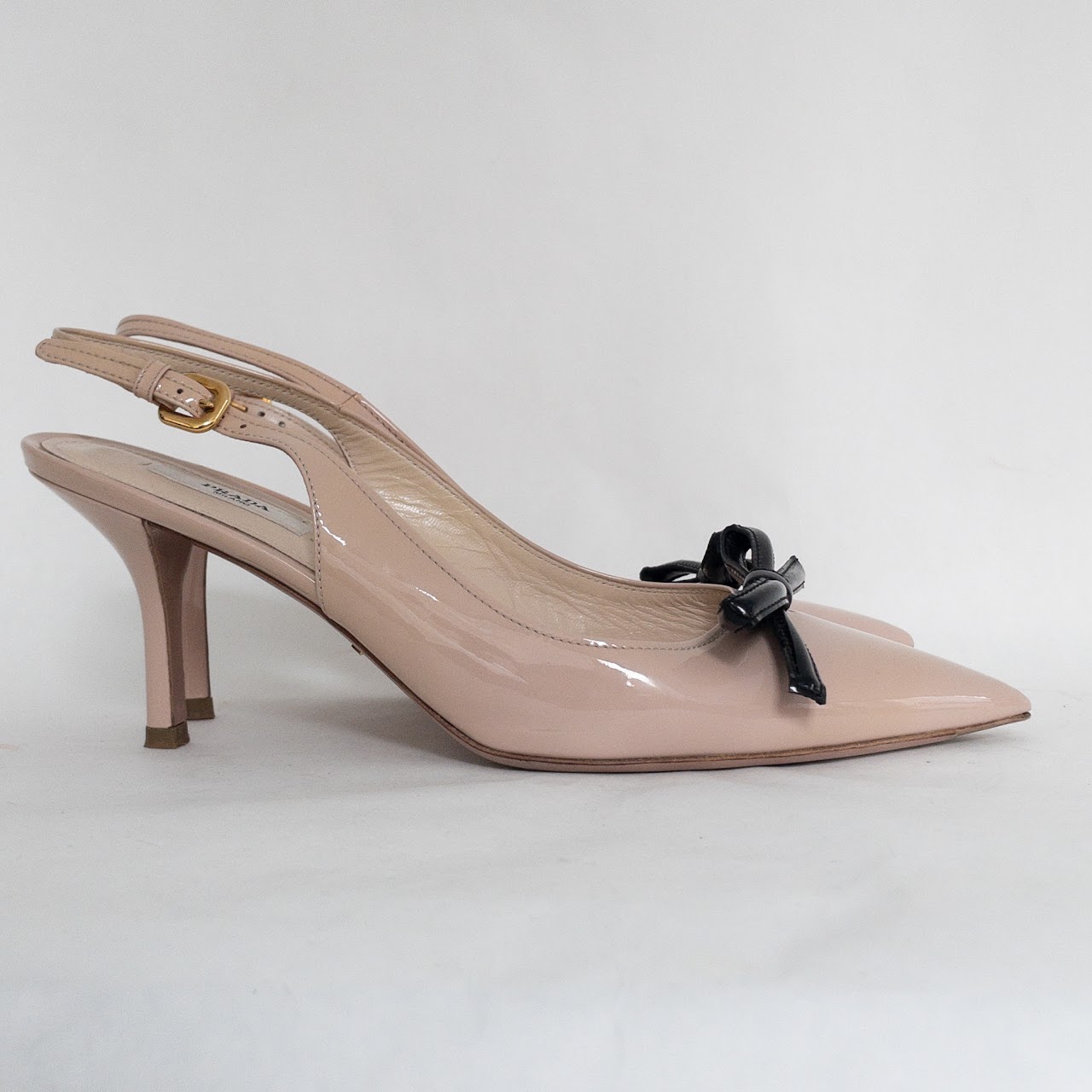 Prada Patent Leather  Slingback Pumps