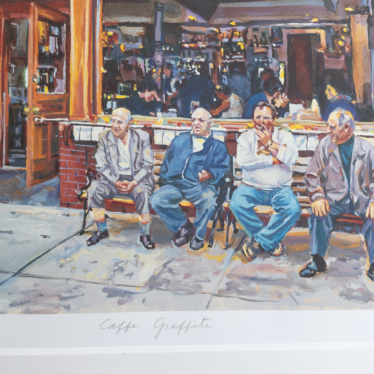 Rhoda Ross  'Caffe Graffiti' Signed Lithograph