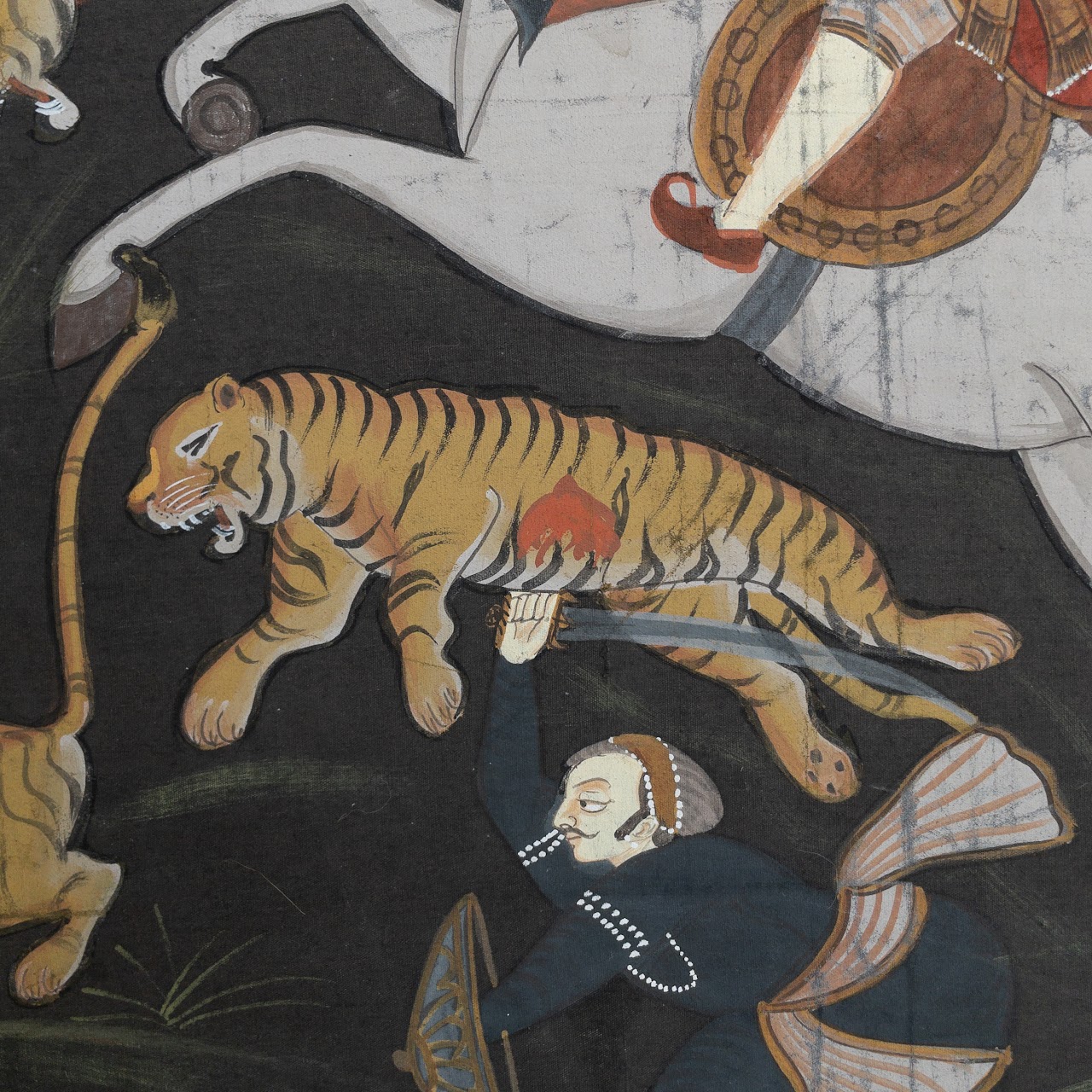 Indian Tiger Hunt Painting