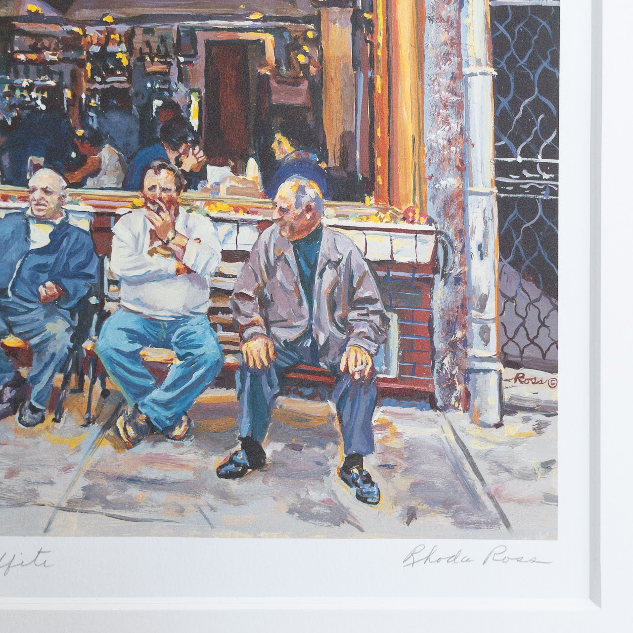 Rhoda Ross  'Caffe Graffiti' Signed Lithograph