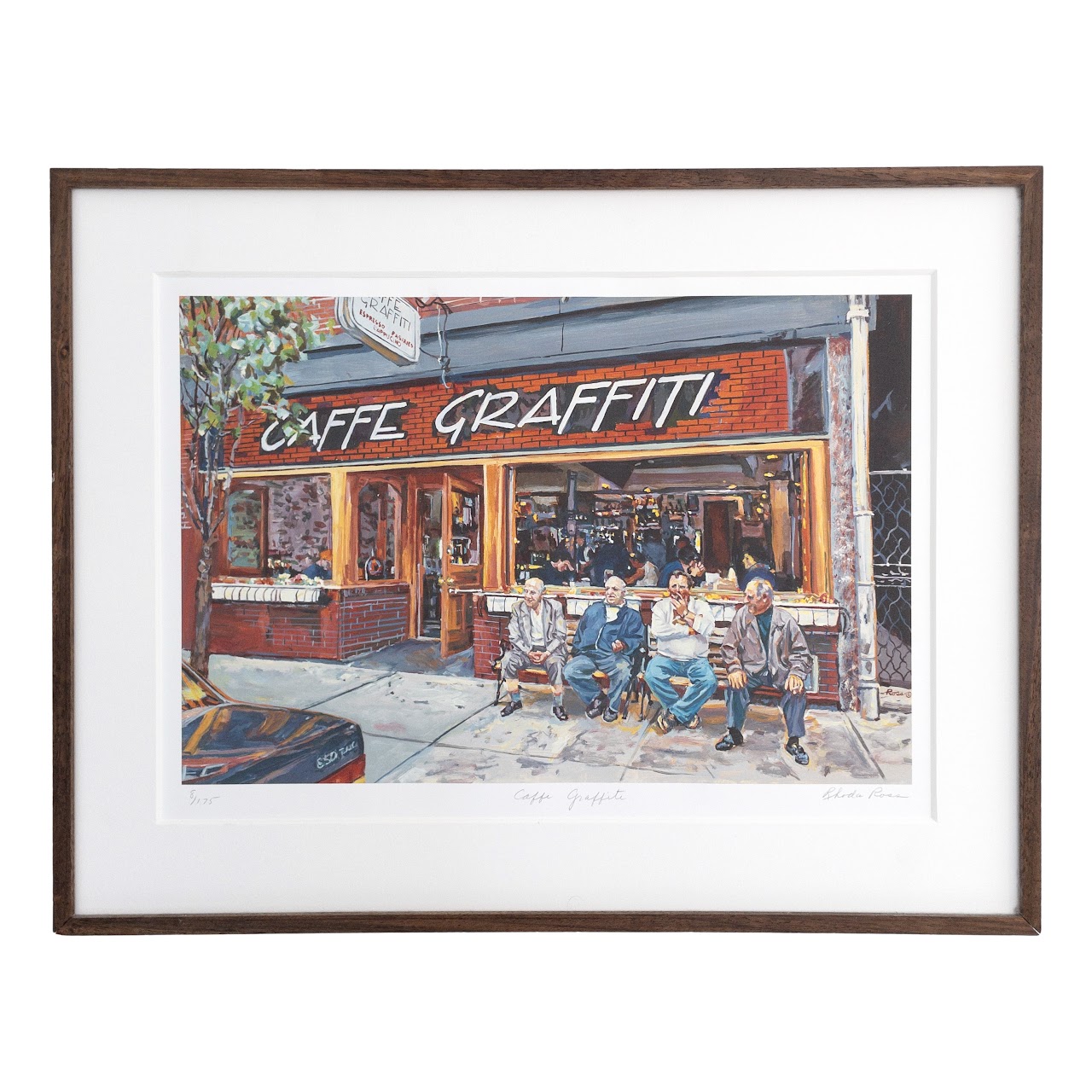 Rhoda Ross  'Caffe Graffiti' Signed Lithograph