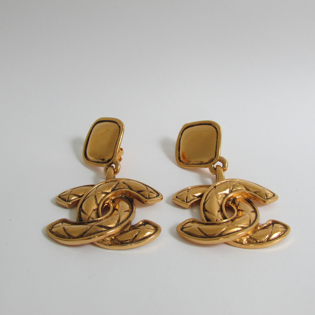 Chanel Interlocking C Clip Earrings