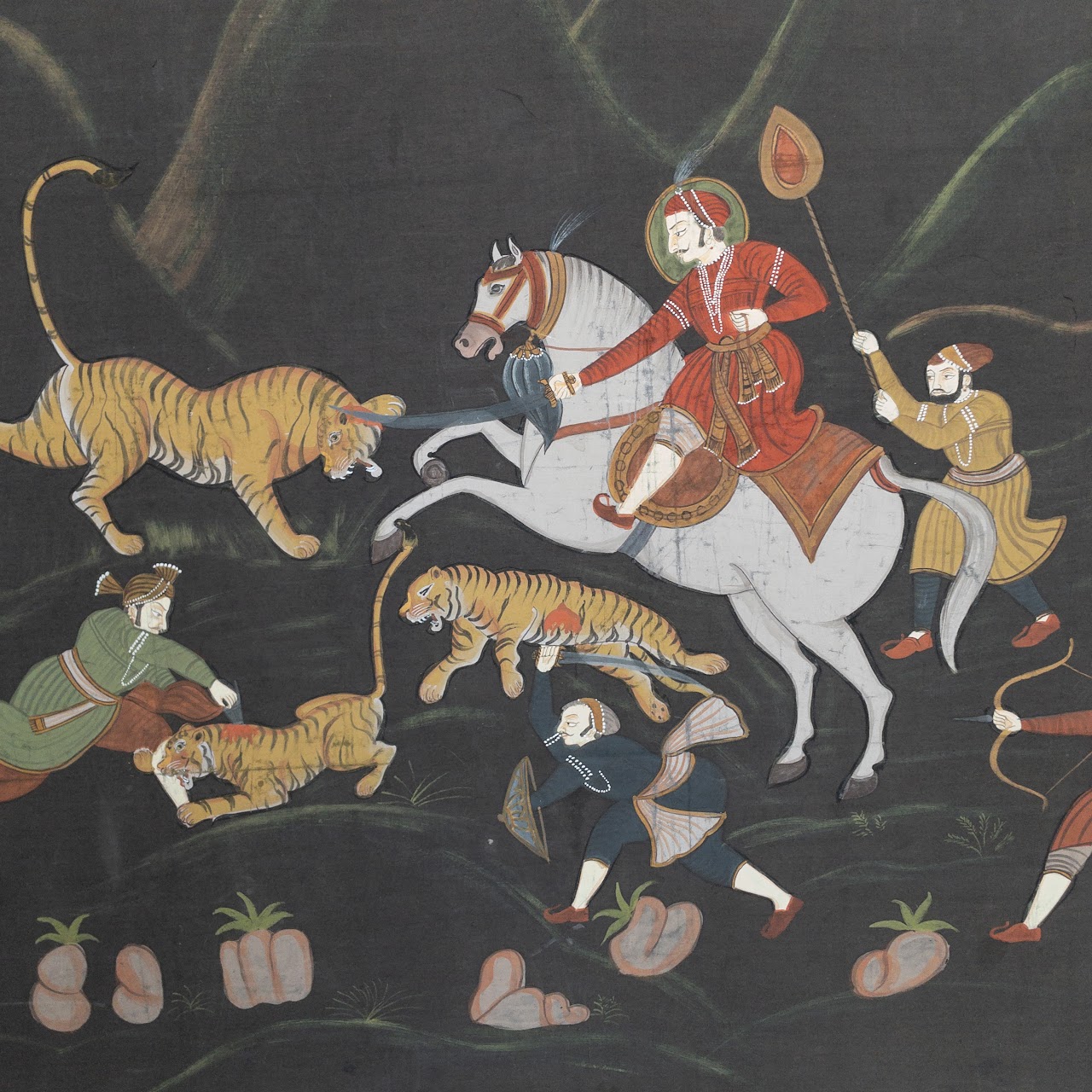 Indian Tiger Hunt Painting