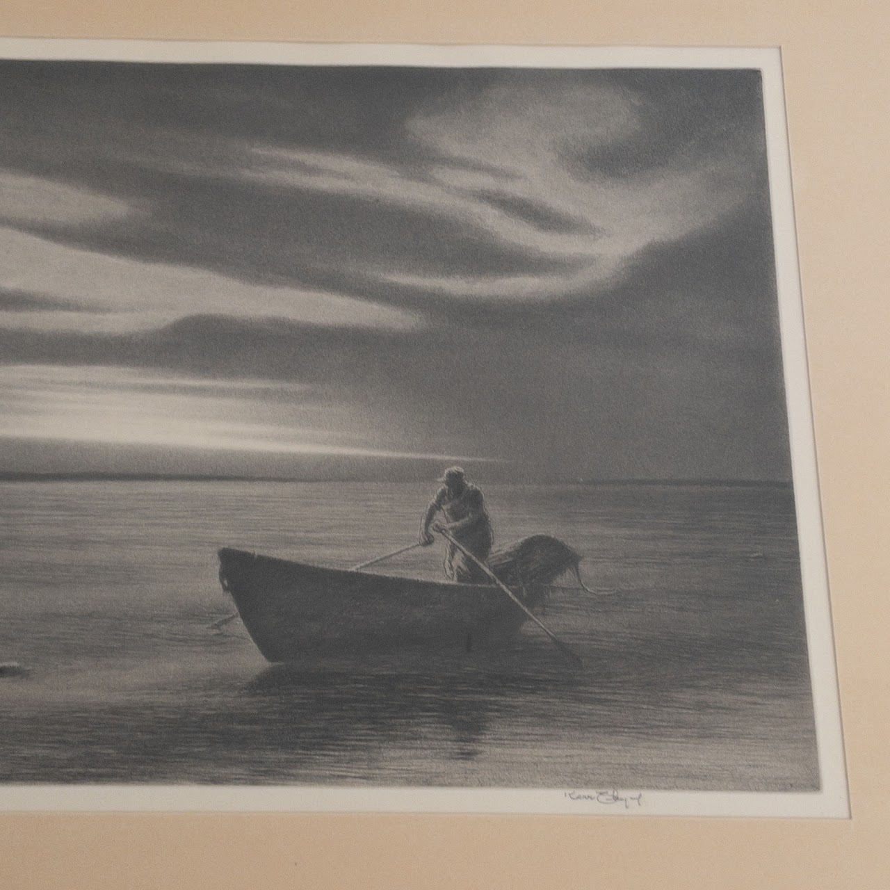 Kerr Eby 'The Doryman' Signed Etching