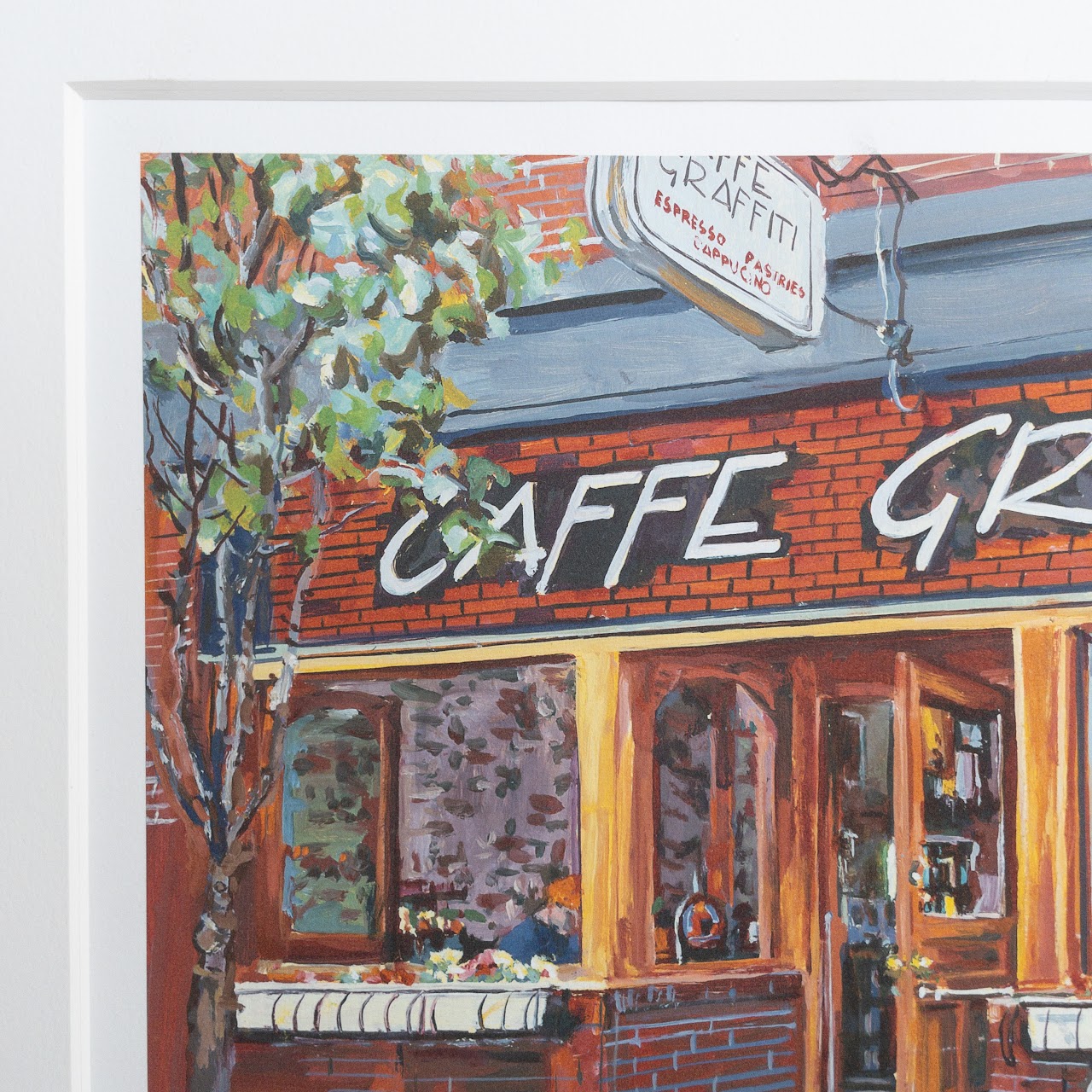 Rhoda Ross  'Caffe Graffiti' Signed Lithograph