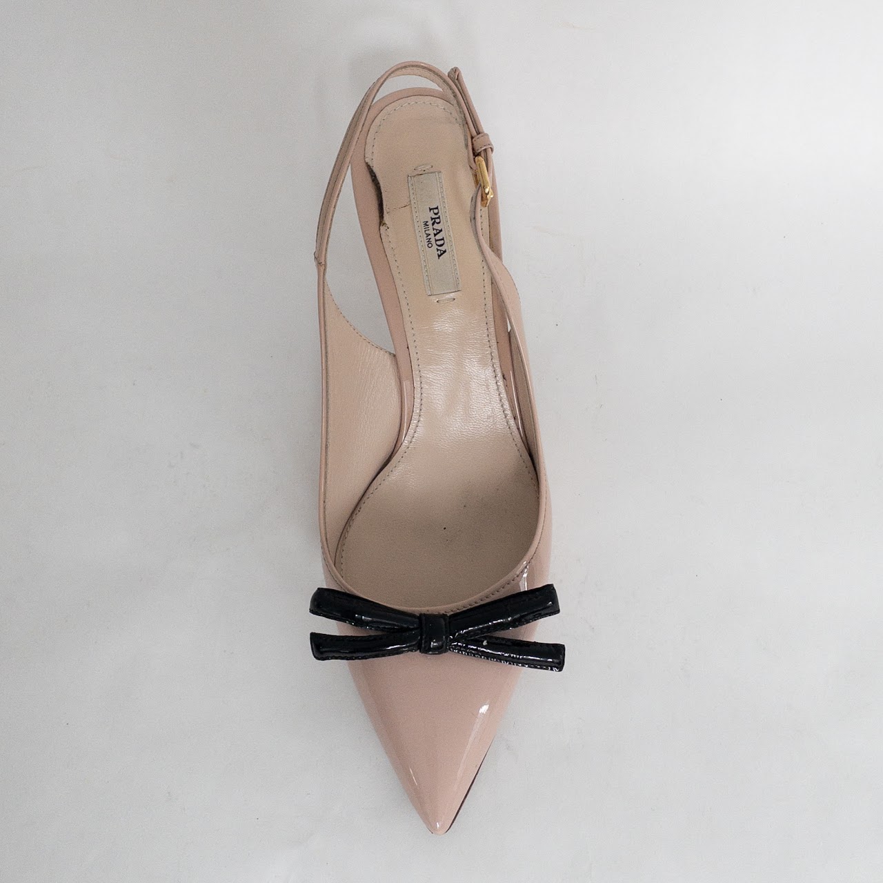 Prada Patent Leather  Slingback Pumps