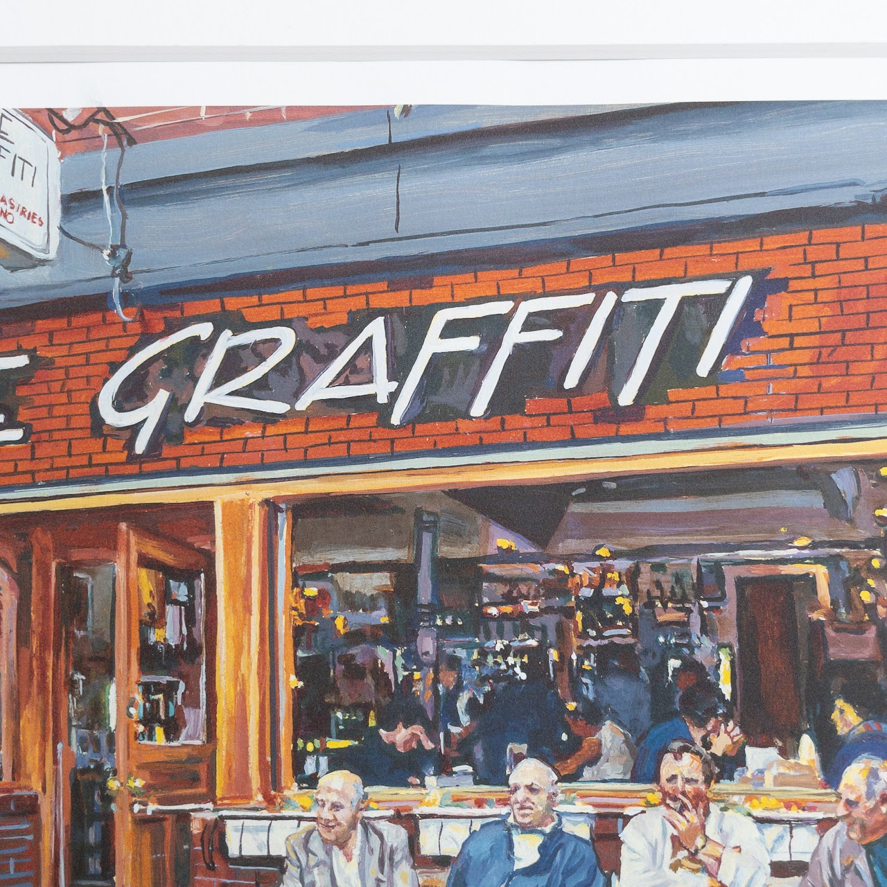 Rhoda Ross  'Caffe Graffiti' Signed Lithograph