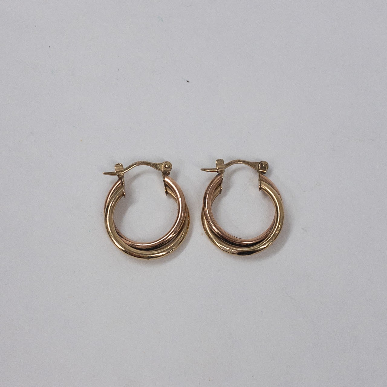 9K Gold  Twist Hoop Earrings