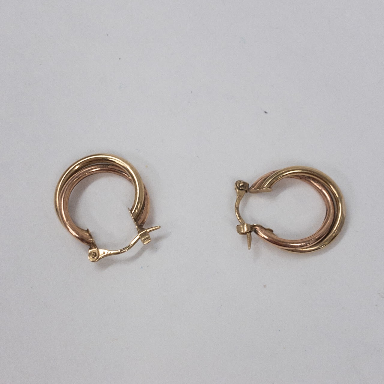 9K Gold  Twist Hoop Earrings