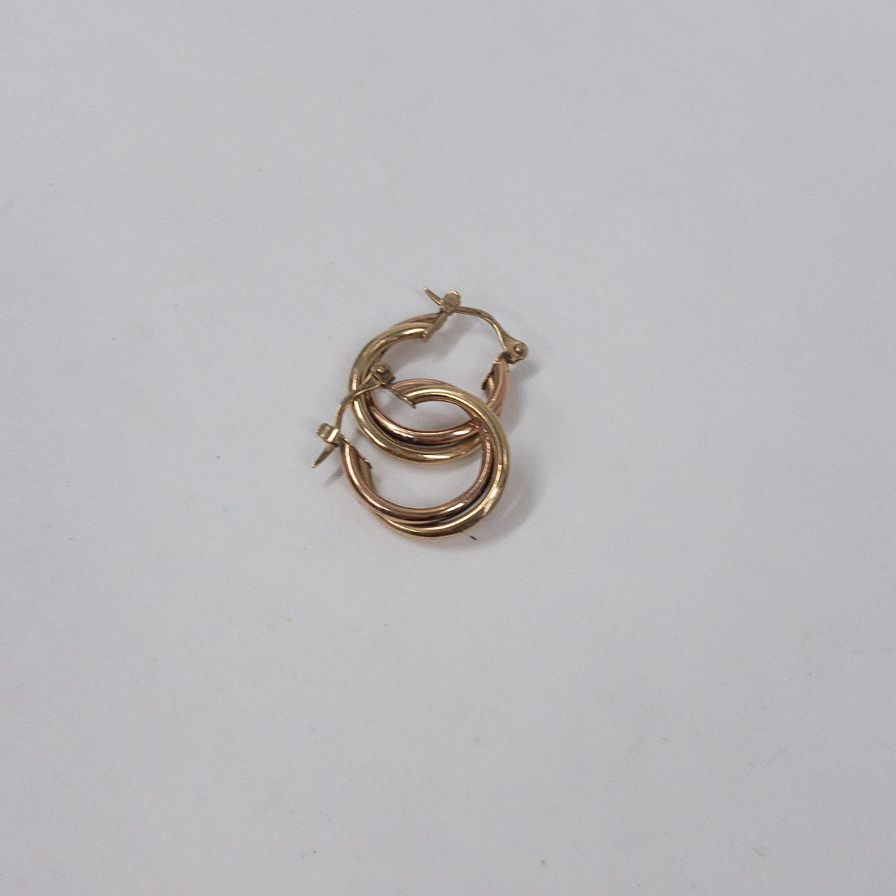 9K Gold  Twist Hoop Earrings