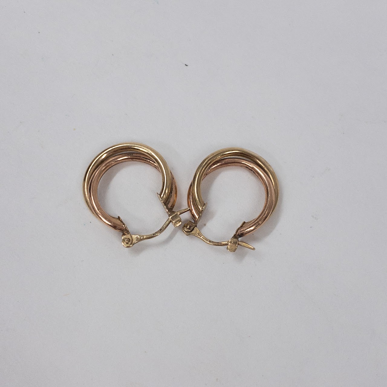 9K Gold  Twist Hoop Earrings