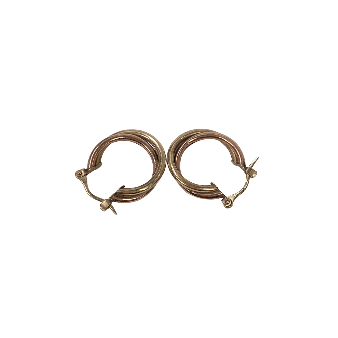 9K Gold  Twist Hoop Earrings