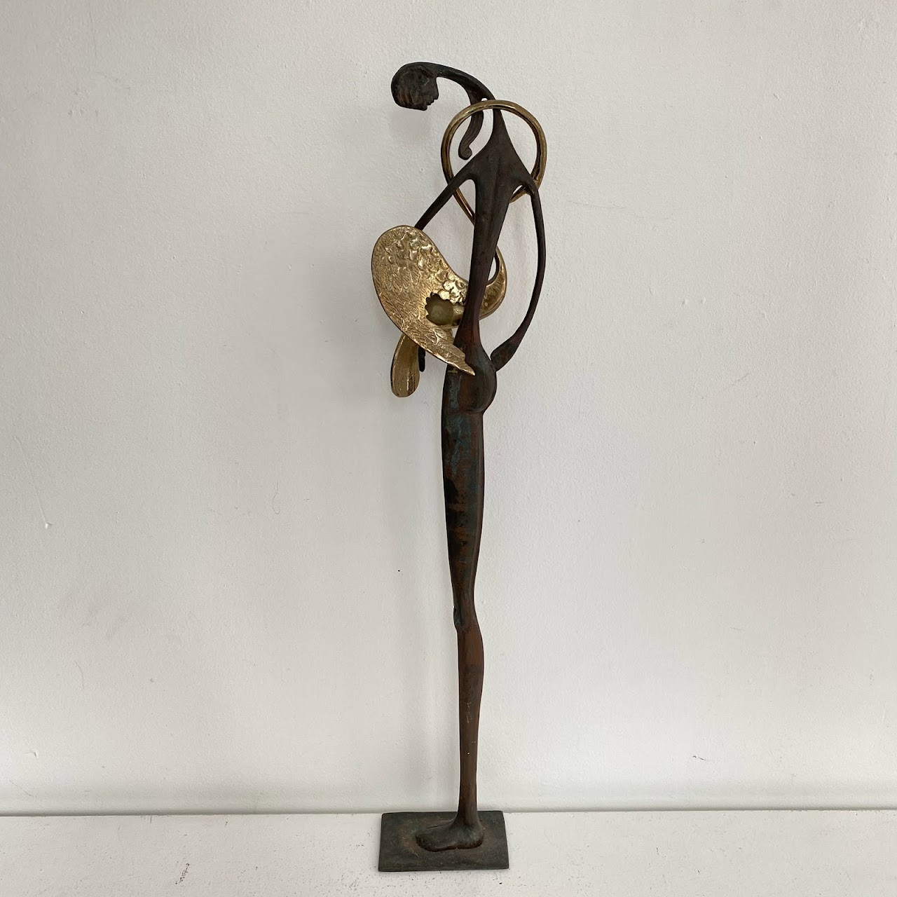 Bronze & Brass 'Leda & The Swan' Sculpture