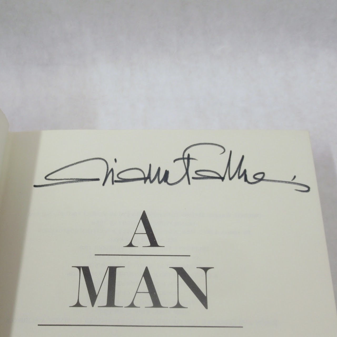 Oriana Fallaci 'A Man' Signed Hardcover Book