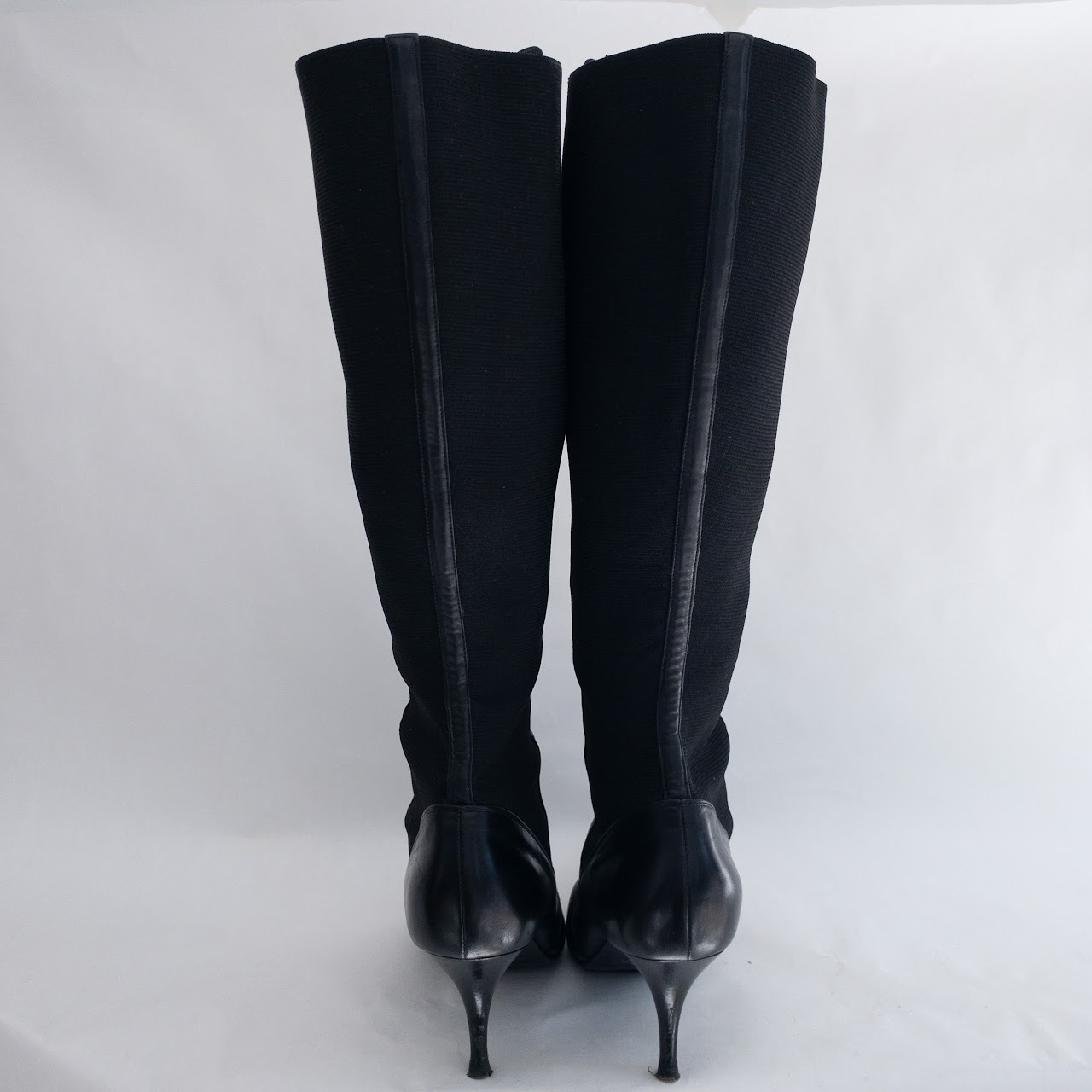 Yves Saint Laurent Leather Stretch Boots