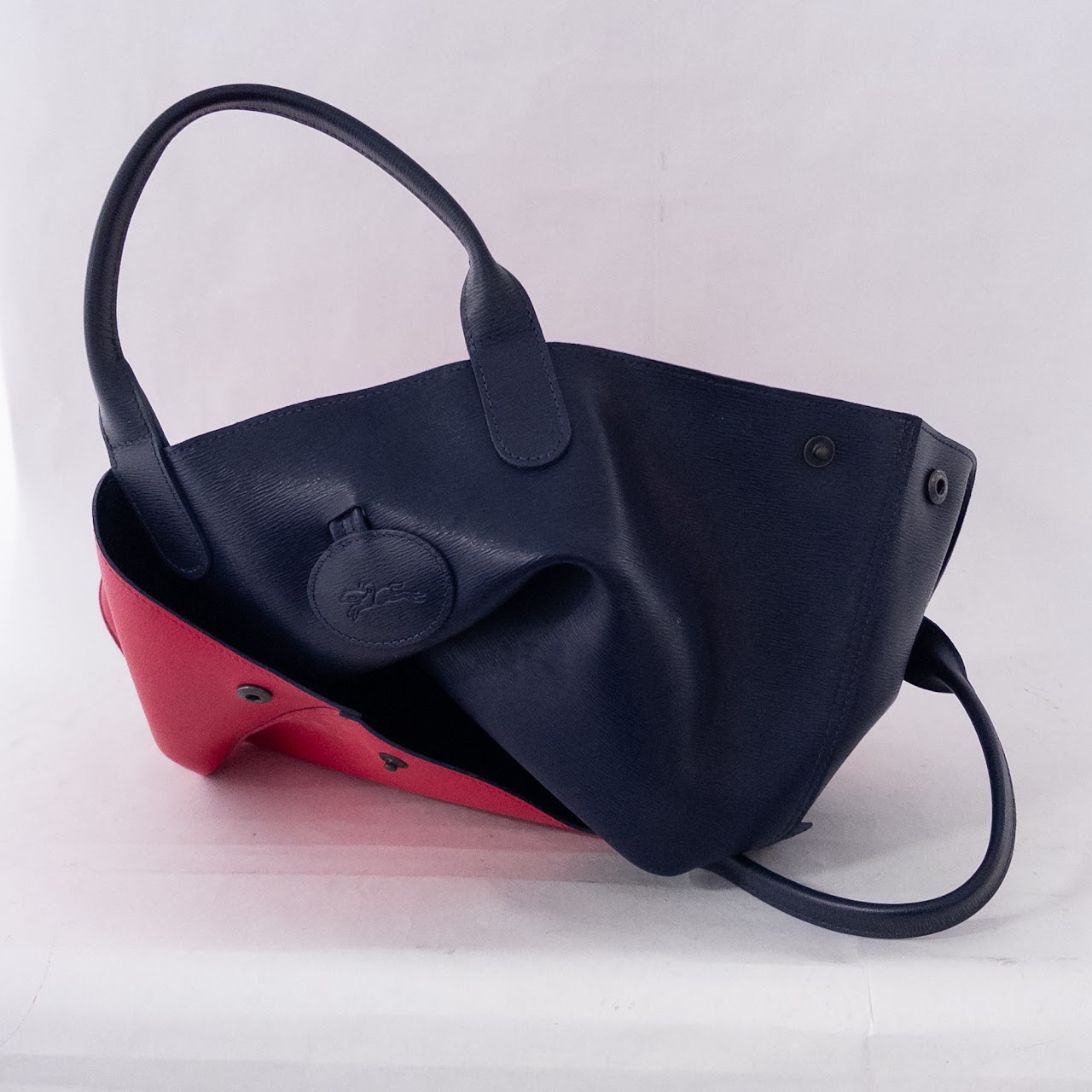 Longchamp 'Roseau' Reversible Pink/Blue Tote