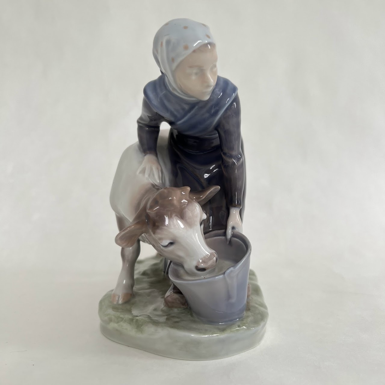 Royal Copenhagen Denmark Girl & Calf Figurine #779