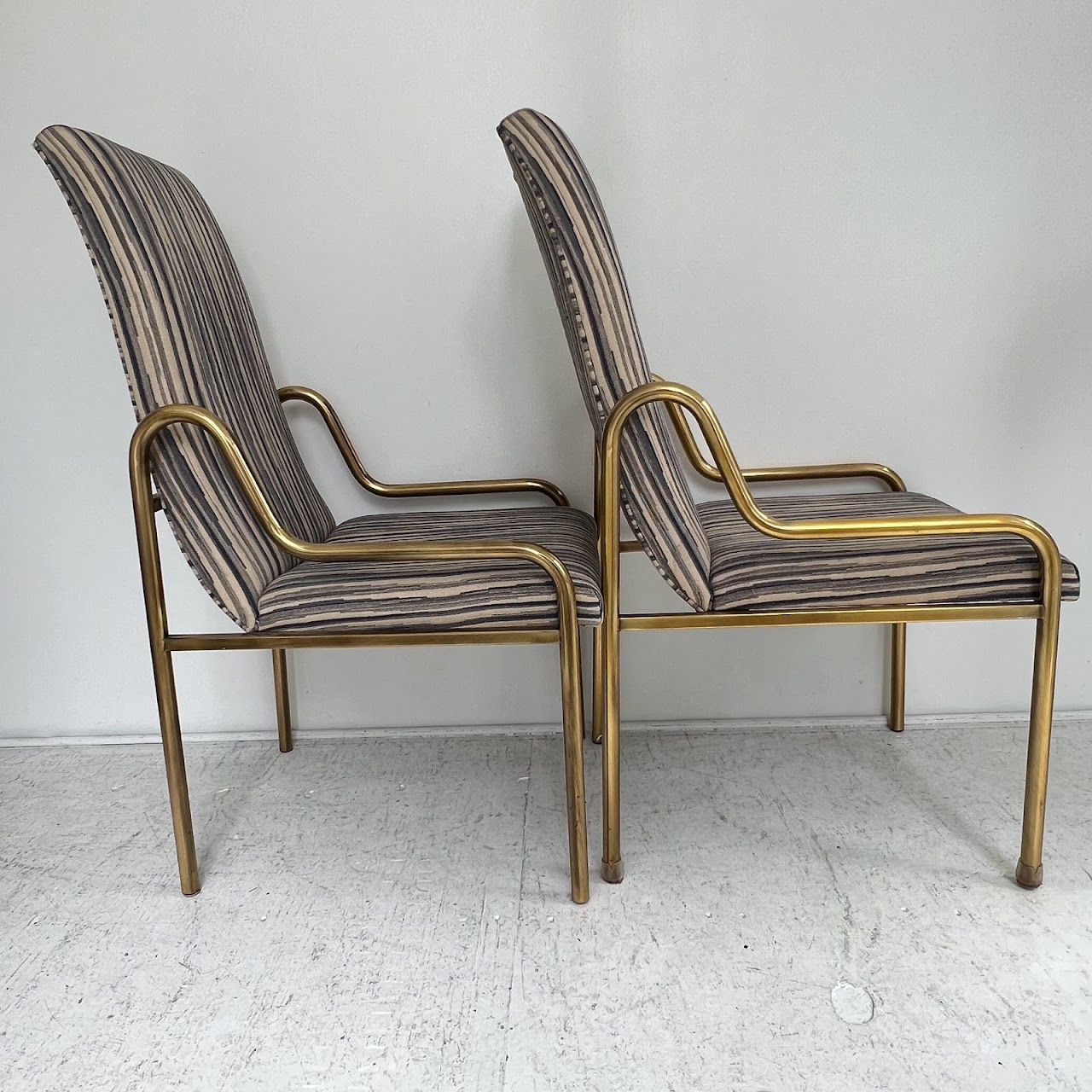 1980s Mastercraft Furniture Co. Brass  Armchair Set