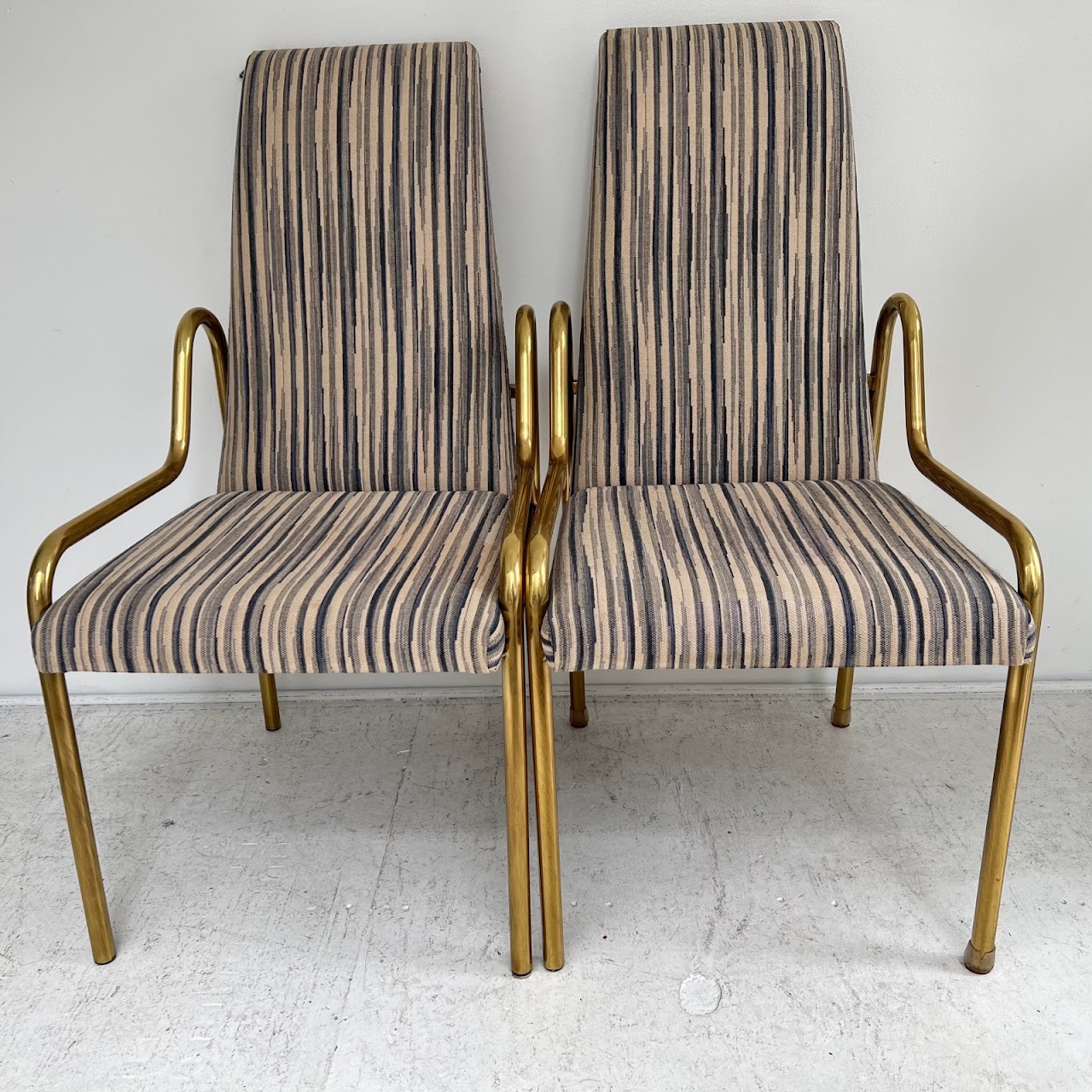 1980s Mastercraft Furniture Co. Brass  Armchair Set