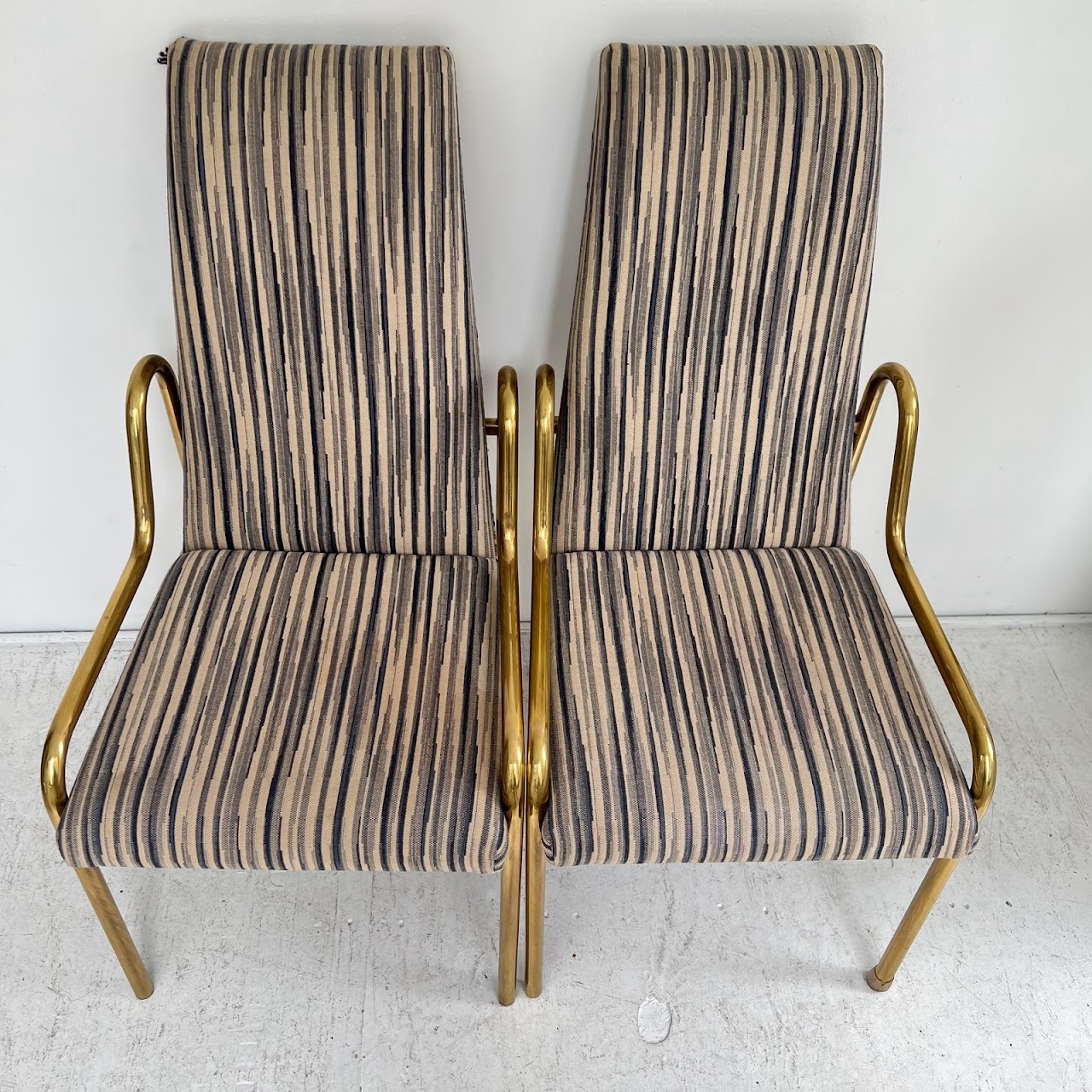 1980s Mastercraft Furniture Co. Brass  Armchair Set