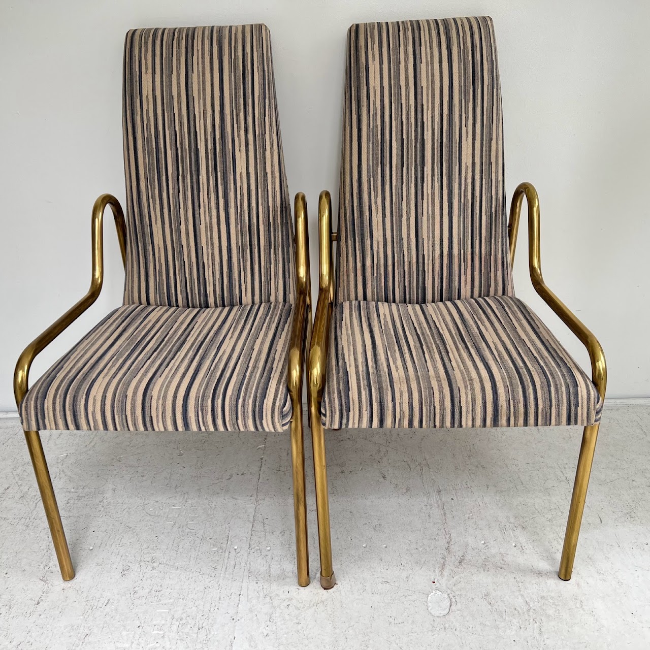 1980s Mastercraft Furniture Co. Brass  Armchair Set