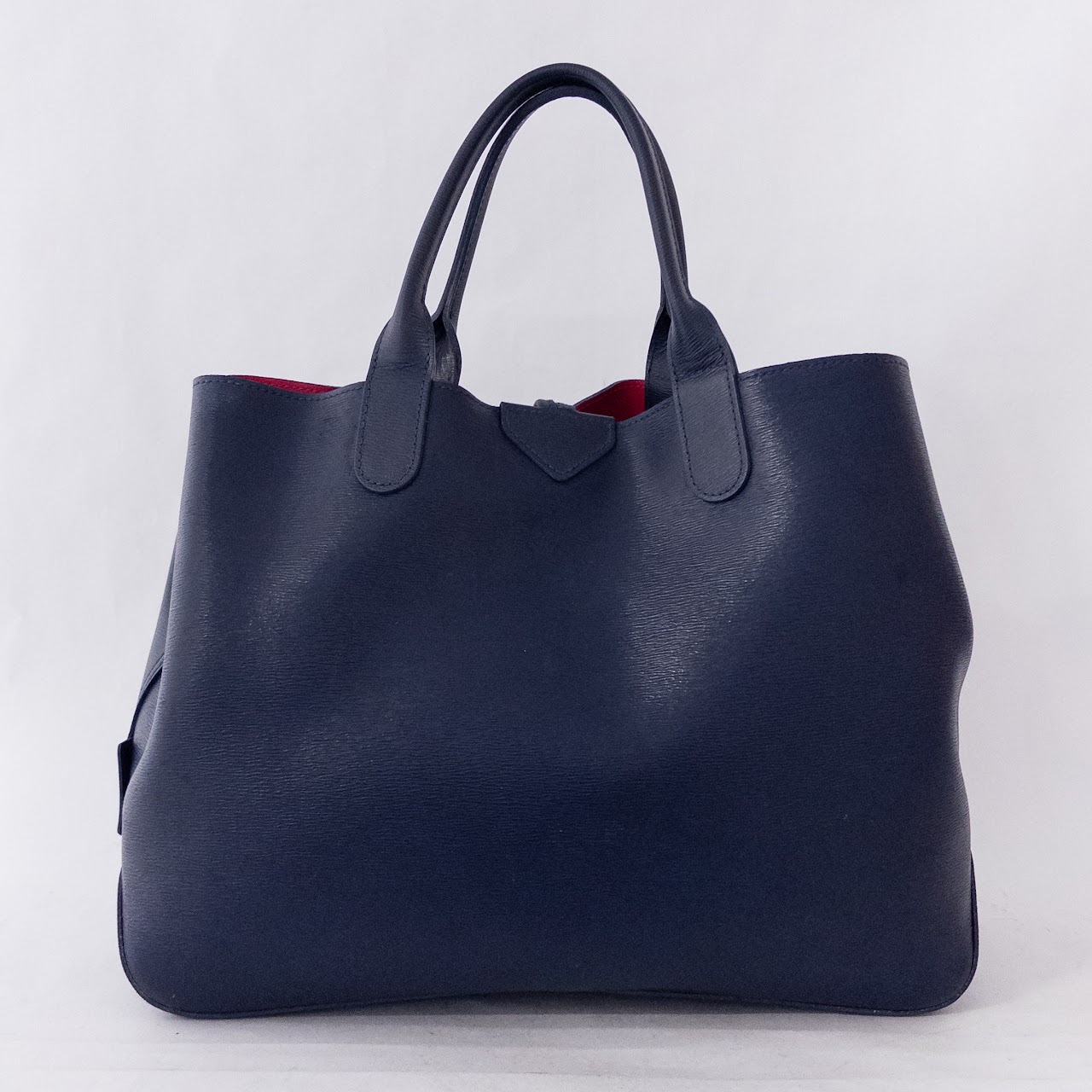 Longchamp 'Roseau' Reversible Pink/Blue Tote