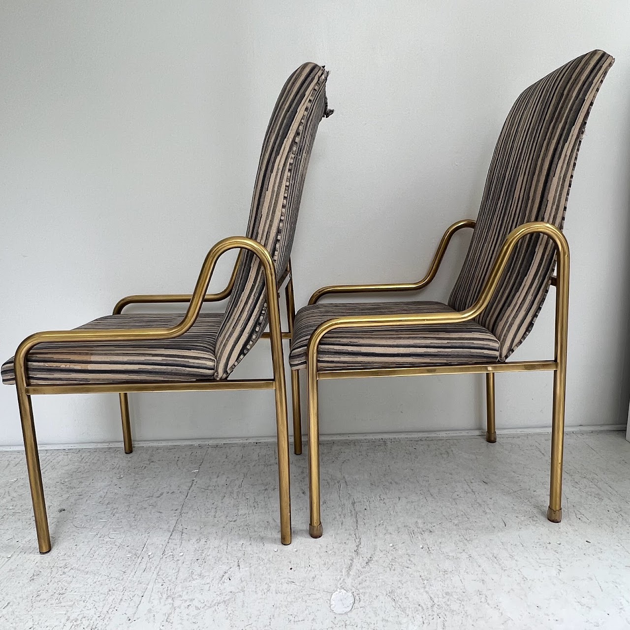 1980s Mastercraft Furniture Co. Brass  Armchair Set