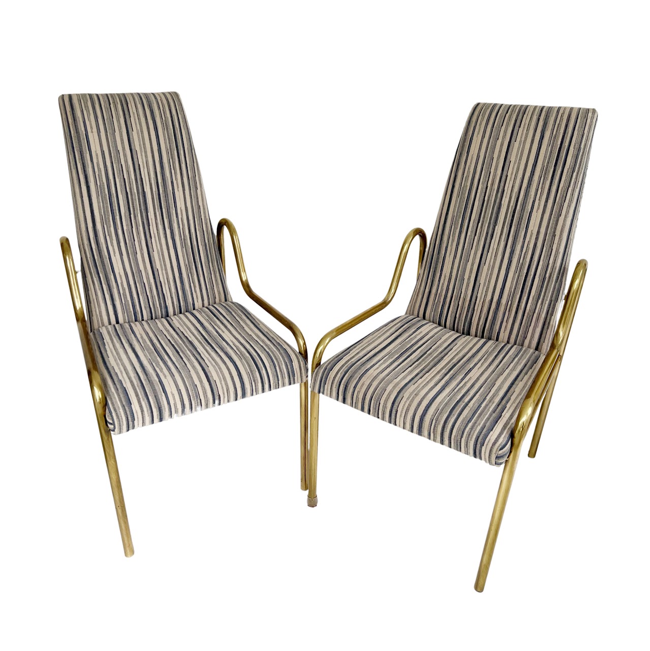 1980s Mastercraft Furniture Co. Brass  Armchair Set