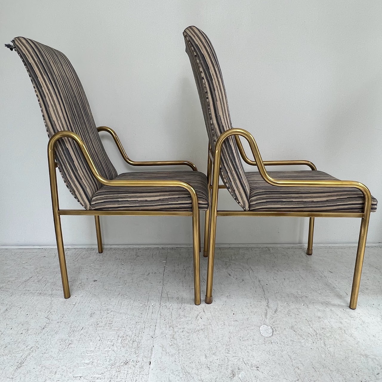 1980s Mastercraft Furniture Co. Brass  Armchair Set