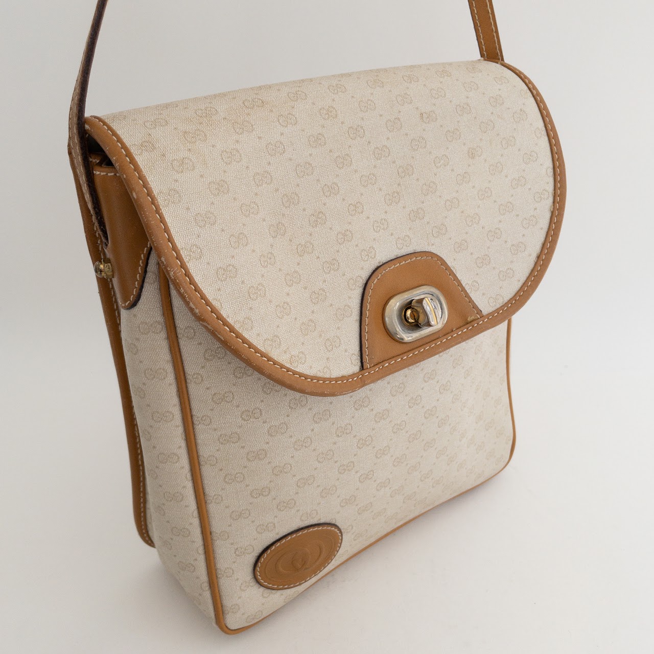 Gucci Vintage Monogram Canvas Crossbody Bag