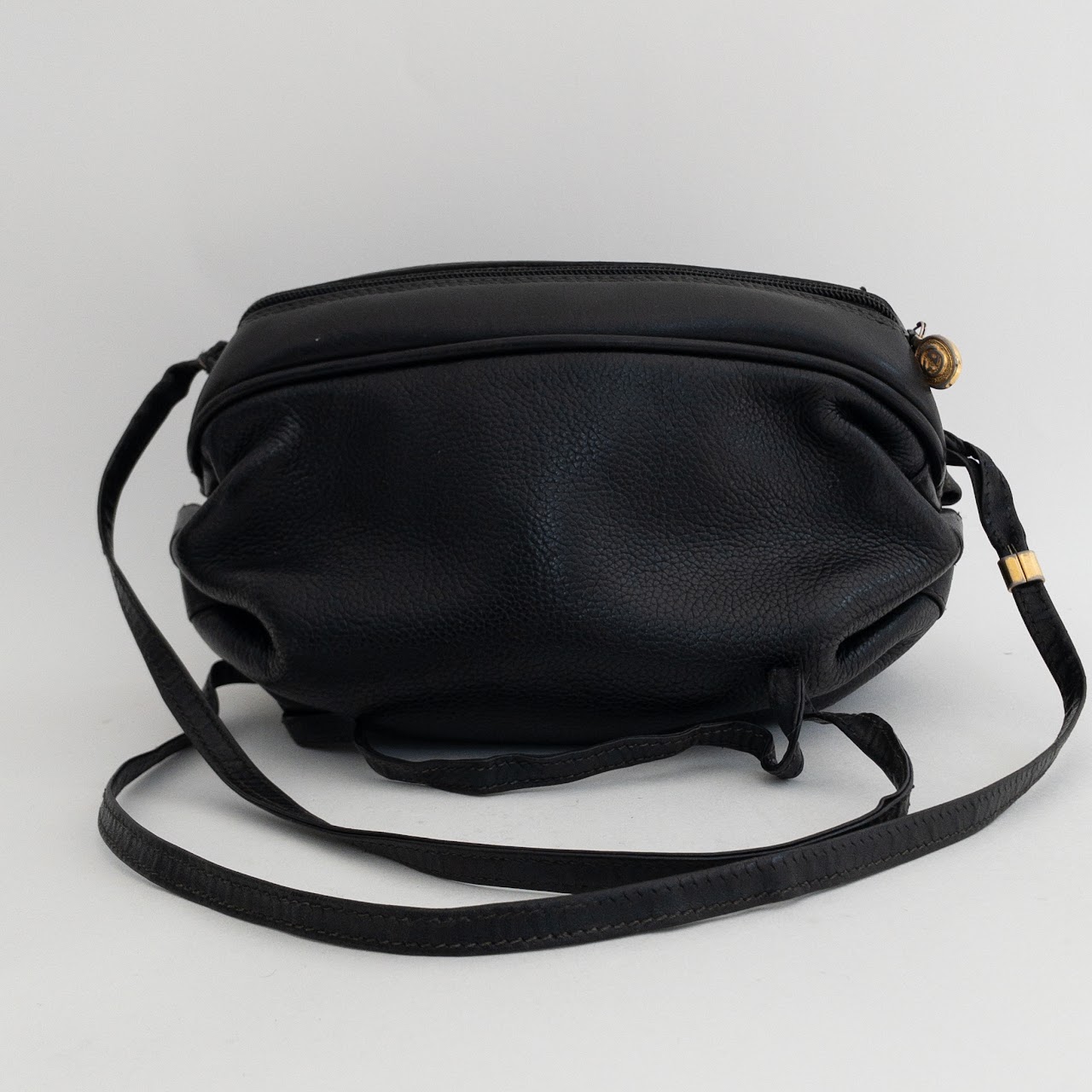 Gucci Vintage Black Leather Crossbody Bag