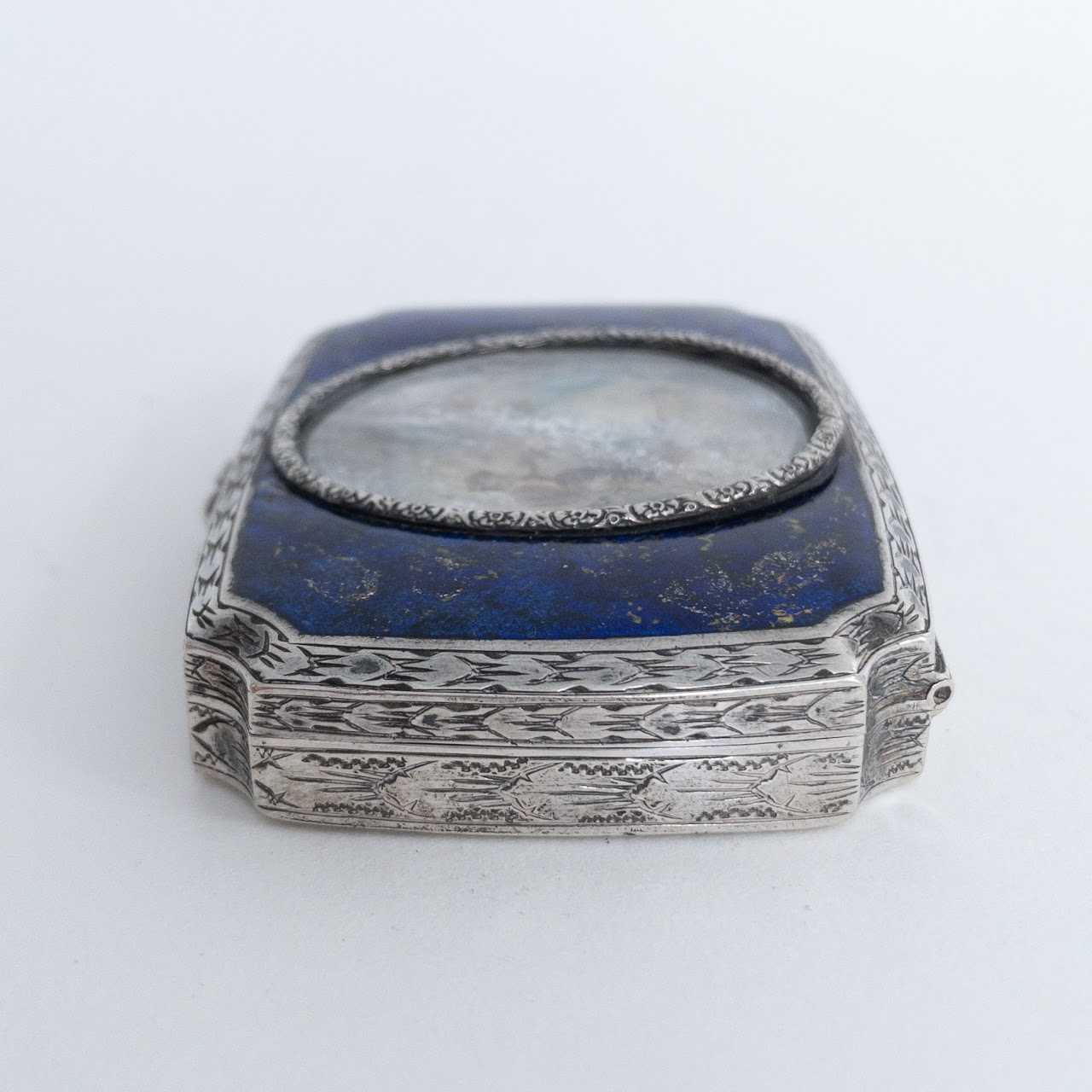 800 Silver and Enamel Box