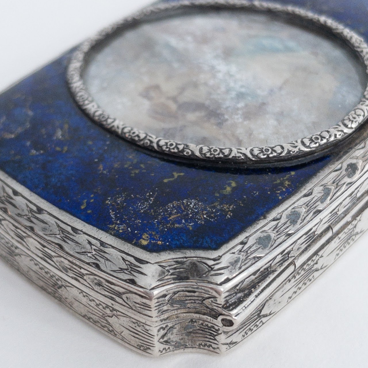 800 Silver and Enamel Box