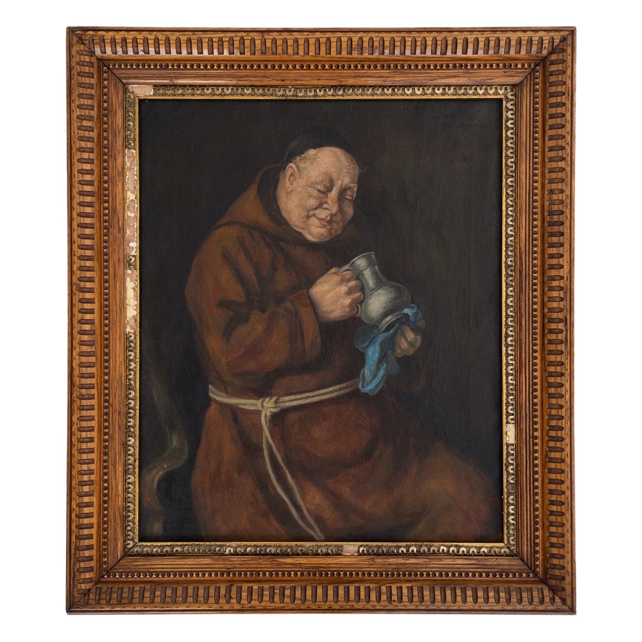 Monk with Pitcher Oil Painting after Eduard von Grützner